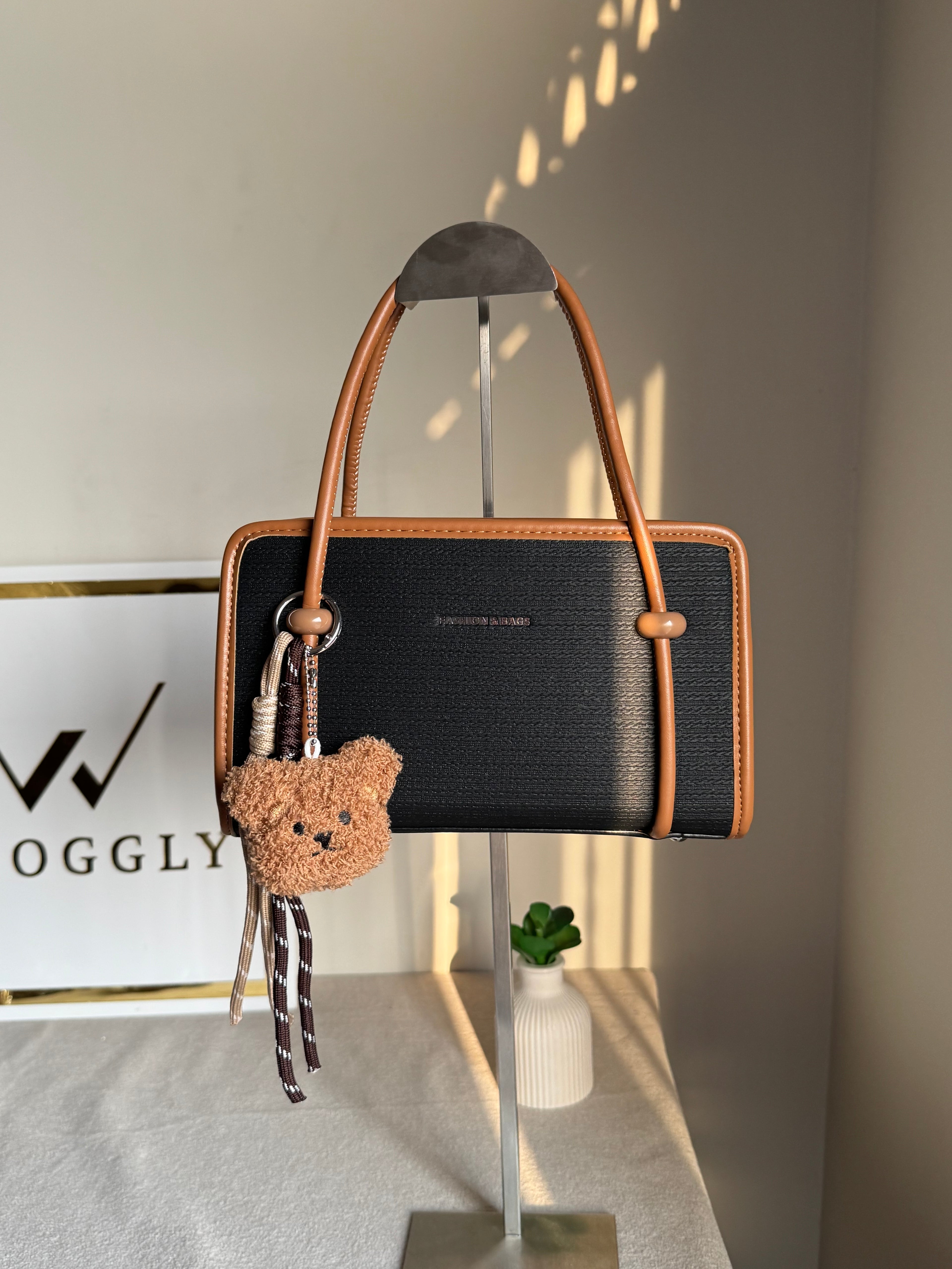 Coco Black Teddy Bag with Teddy Bag Charm