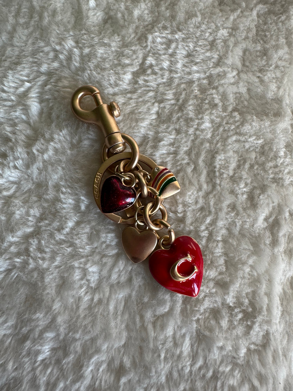 PREMIUM Coach Signature Heart Bag Charm