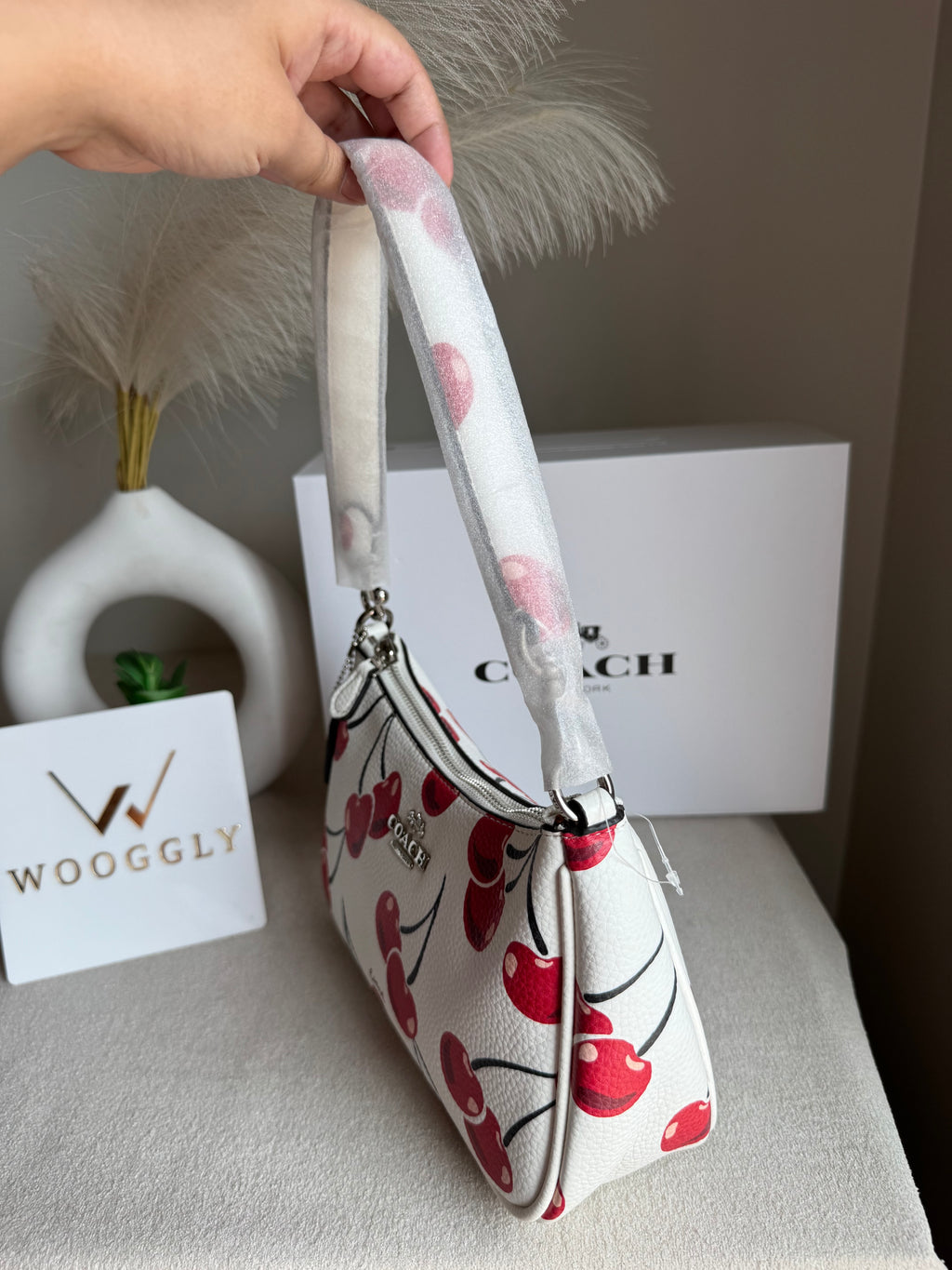 Coach TERI PREMIUM (White with Cherries) - MAGNETIC BOX PACKING