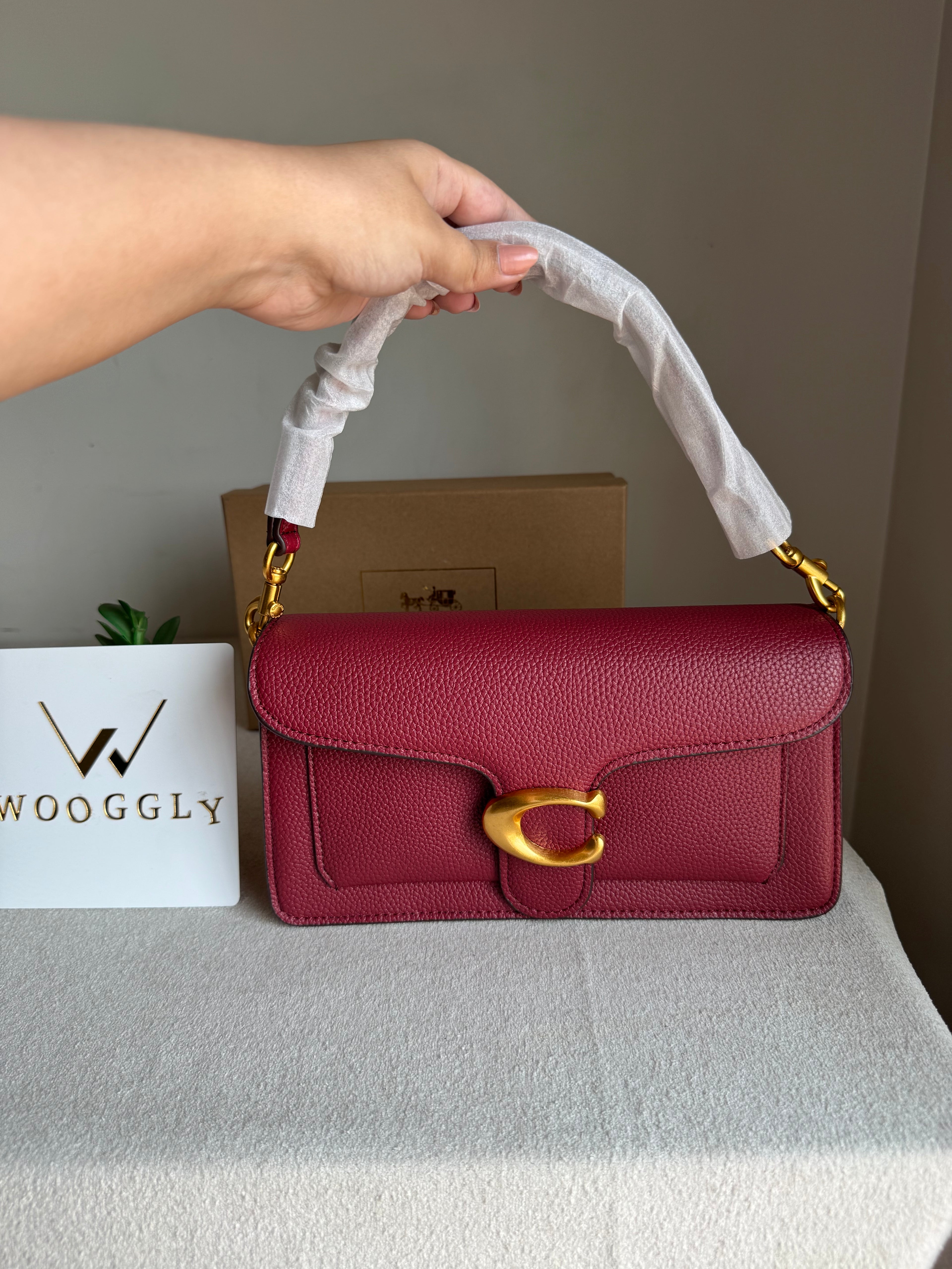 COACH TABBY Maroon Good Quality -  BOX PACKING