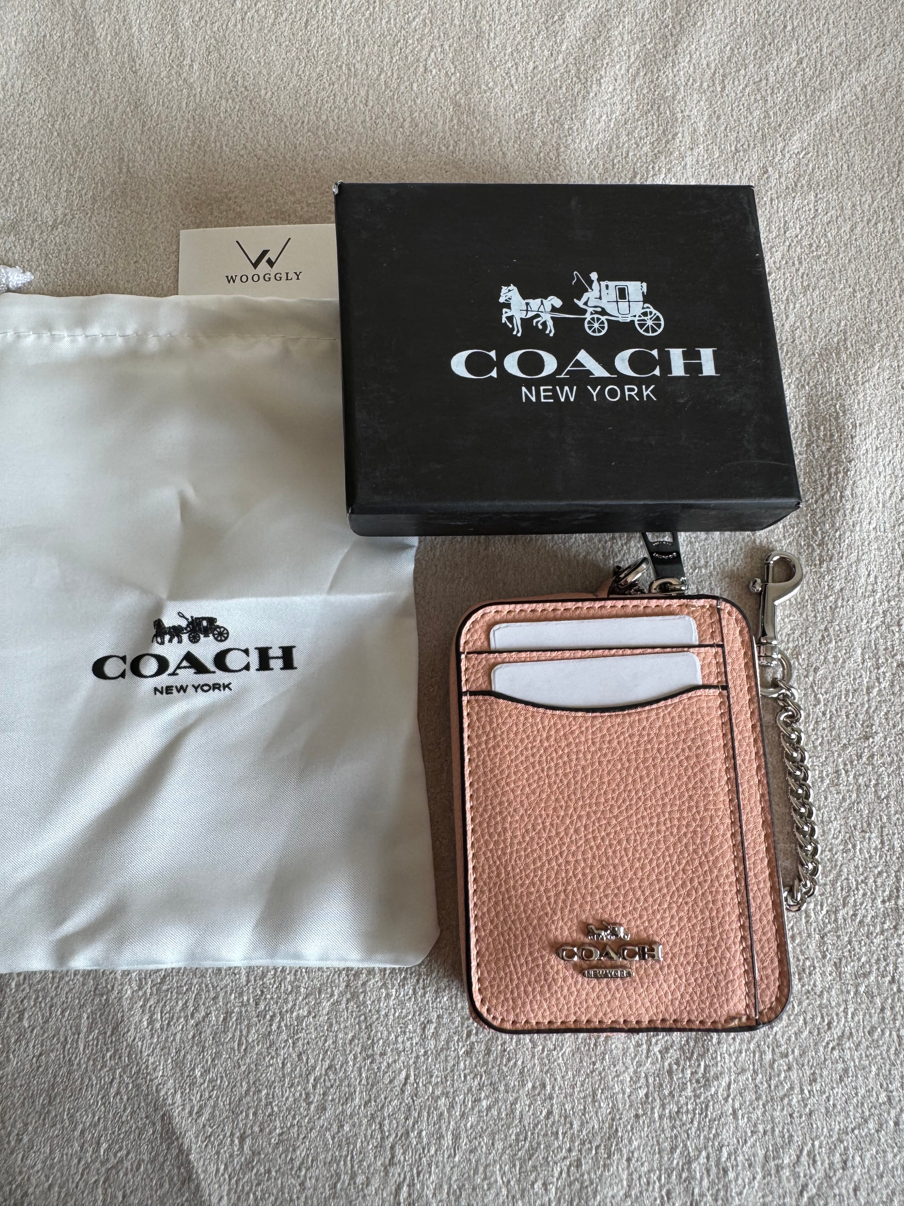 Coach Zip Card Case with Box Packing - Pretty Peach