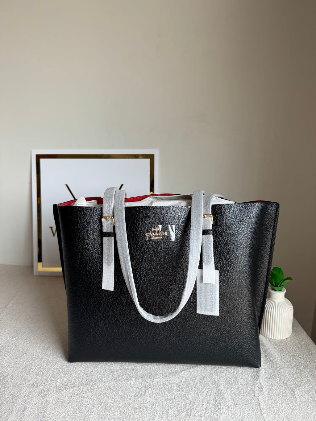 EXTREMELY PREMIUM COACH Mollie Tote Bag - Black (BOX PACKING)