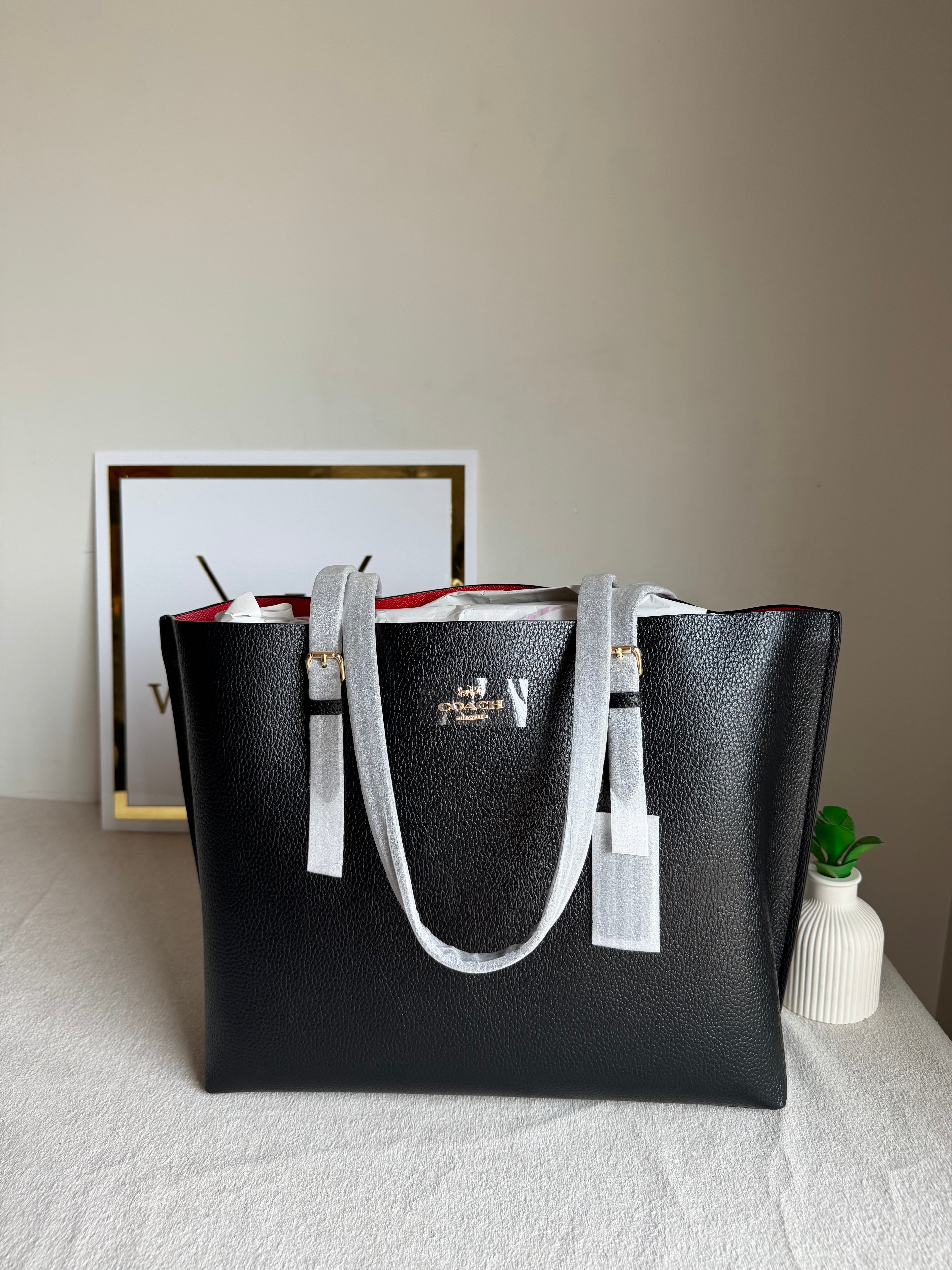 EXTREMELY PREMIUM COACH Mollie Tote Bag - Black (BOX PACKING)