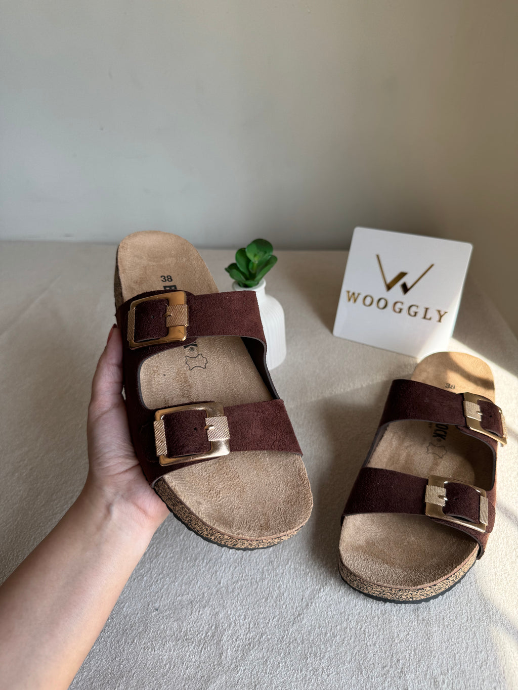 Viral Birkenstock Comfy Sandals - Suede Burgandy