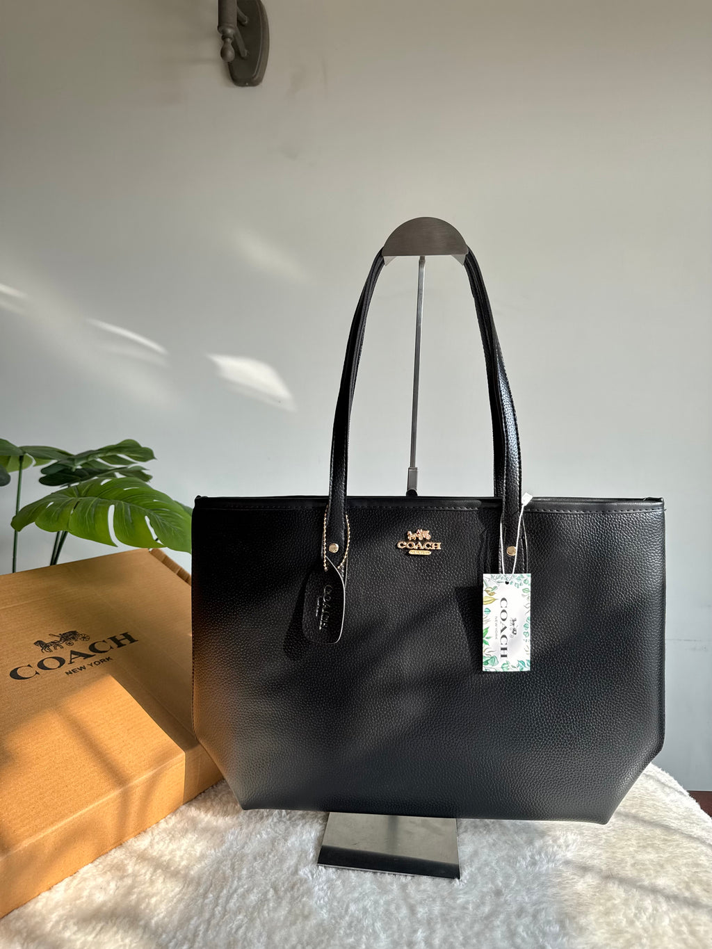 COACH City Tote Bag PREMIUM - Black (BOX PACKING)