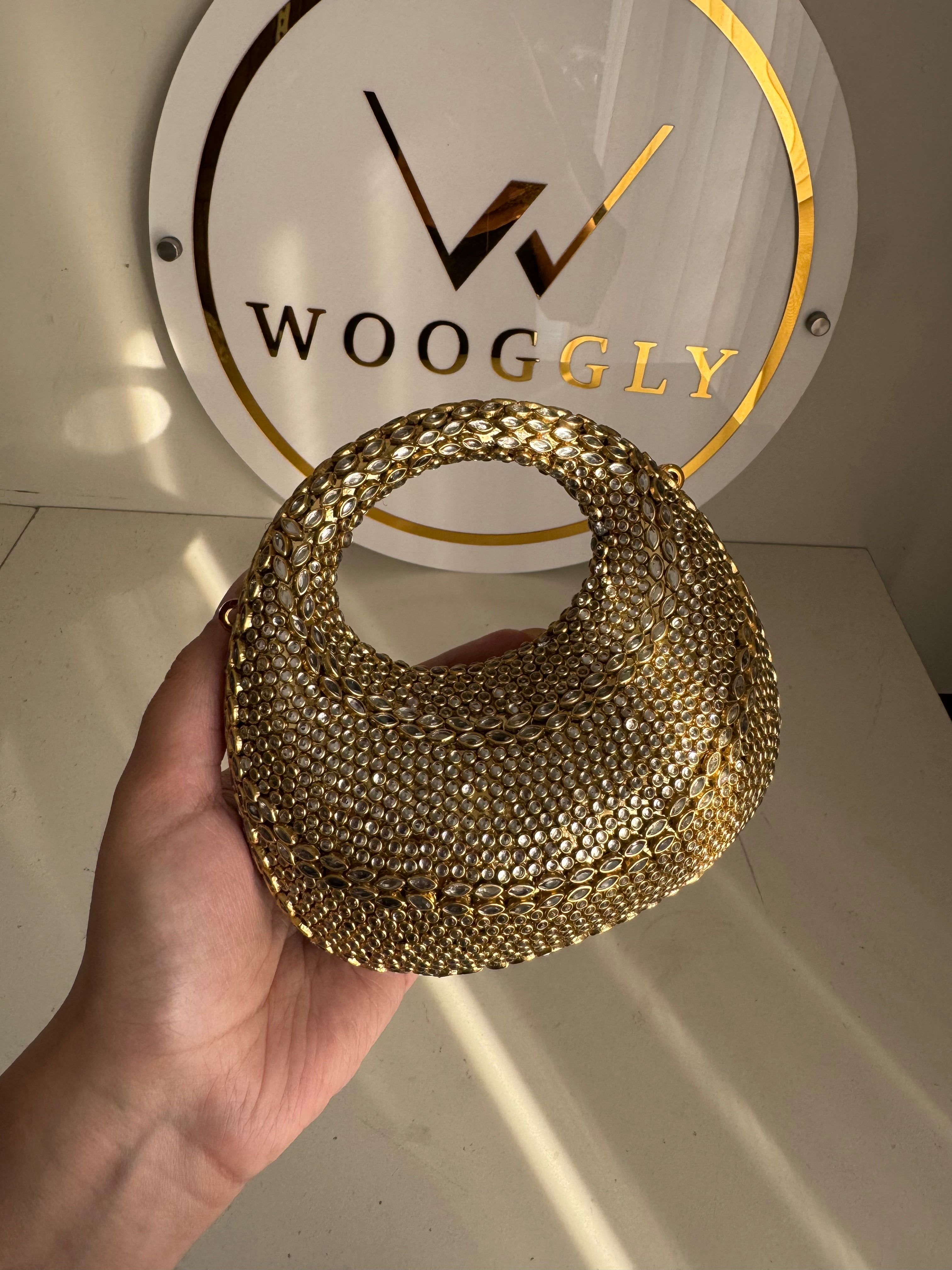 Viral Kundan Clutch with Chain