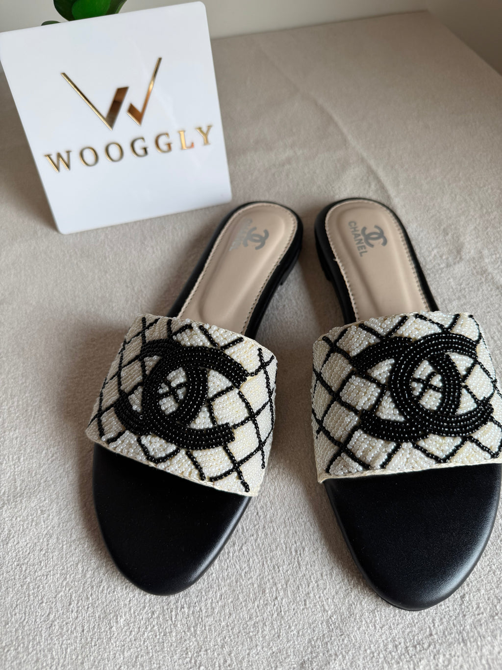 Chanel Slides - Black & White