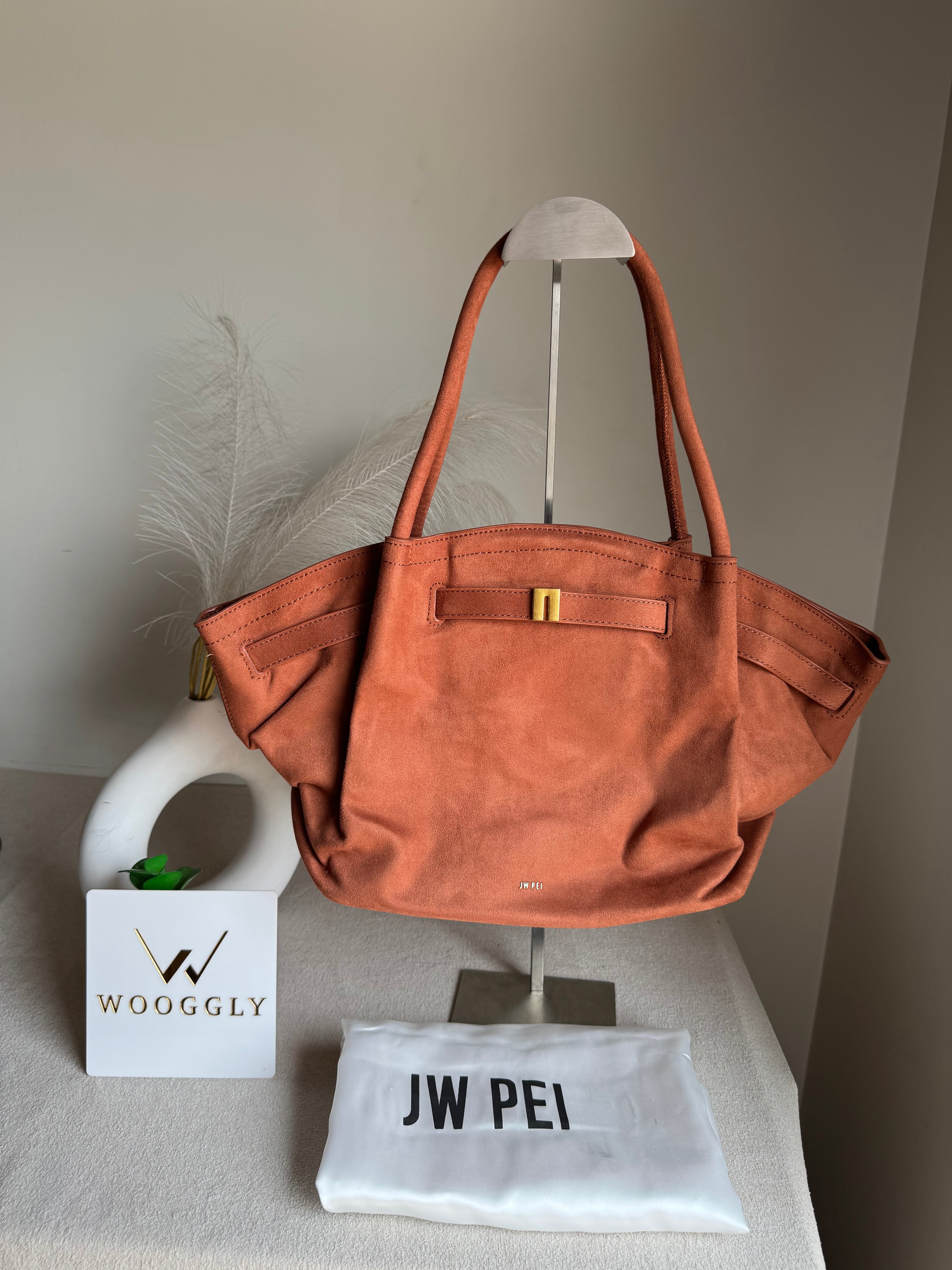JW PEI Hana Tote Bag - Suede Brown