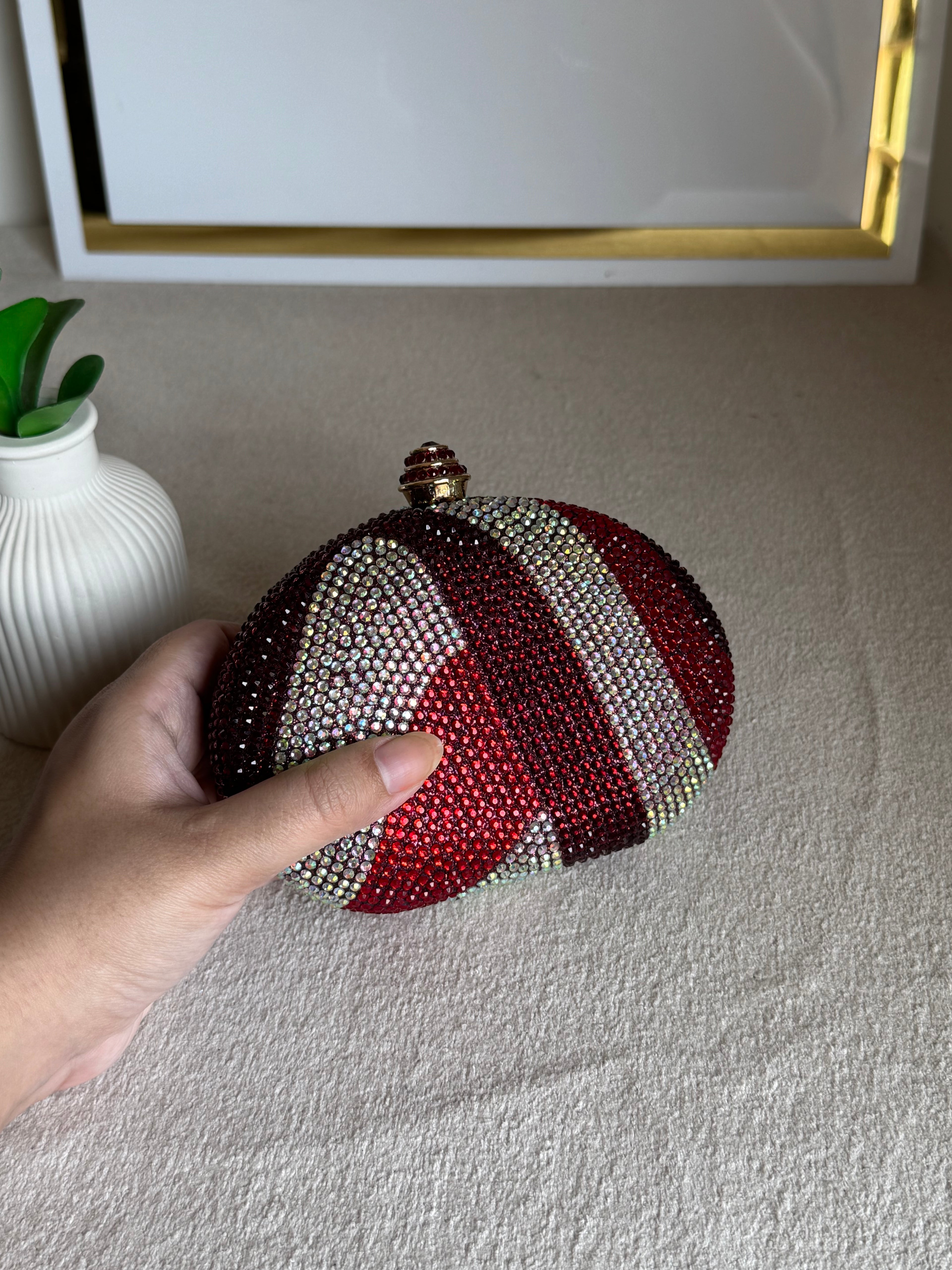 High Quality Luxe Statement Clutch - Red