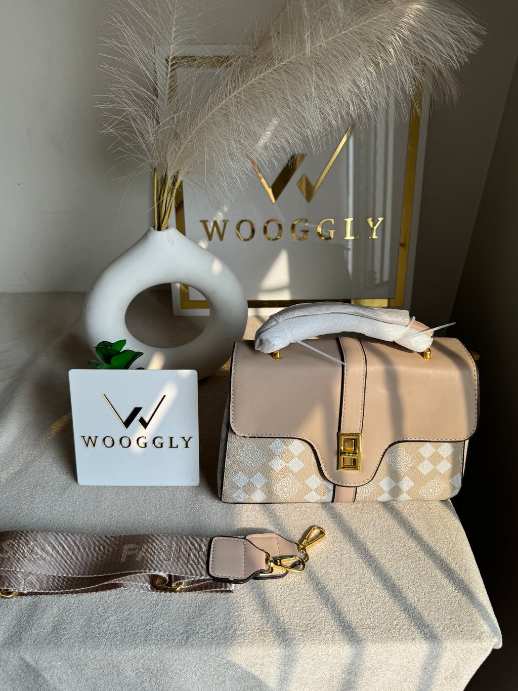 Premium Ella Hand Bag Beige