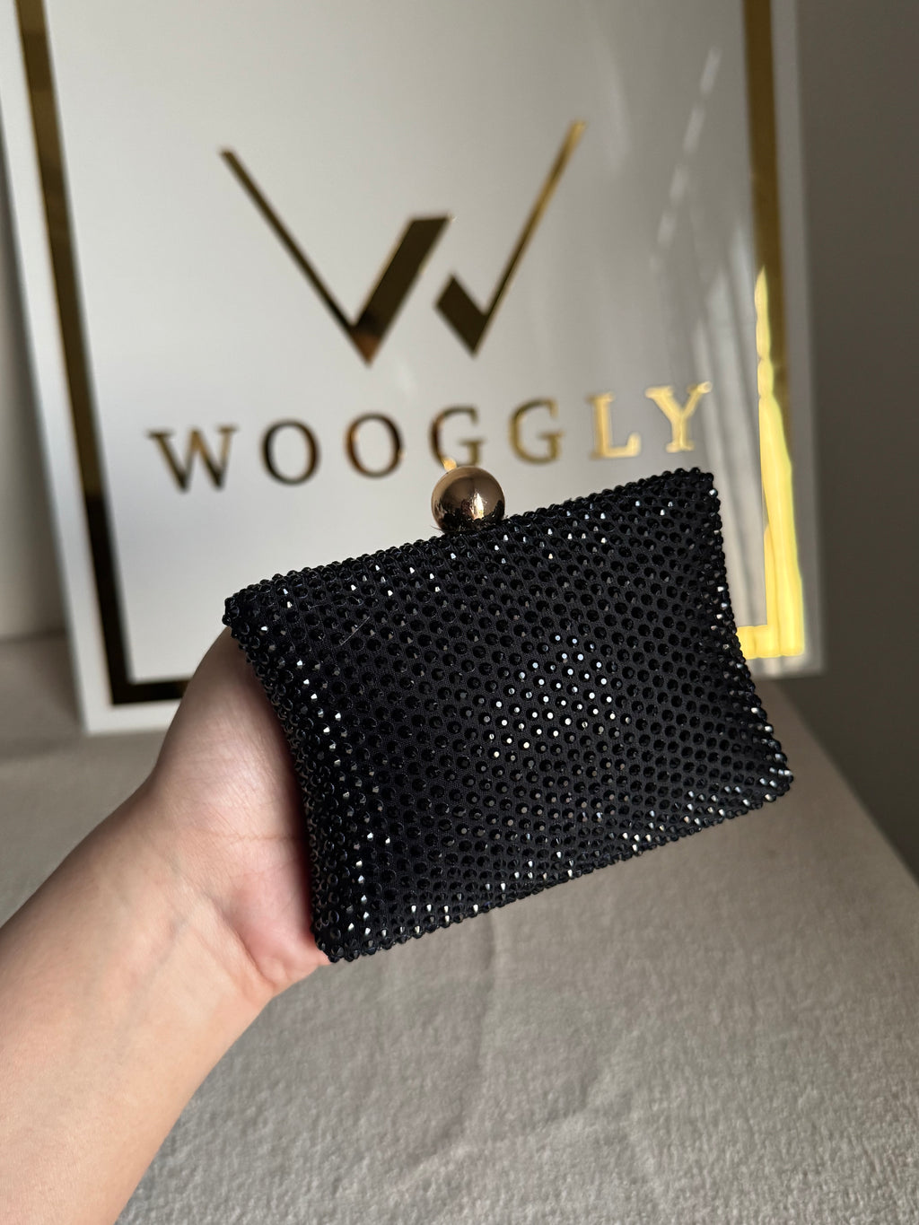 Muse Swarovski Clutch - Black