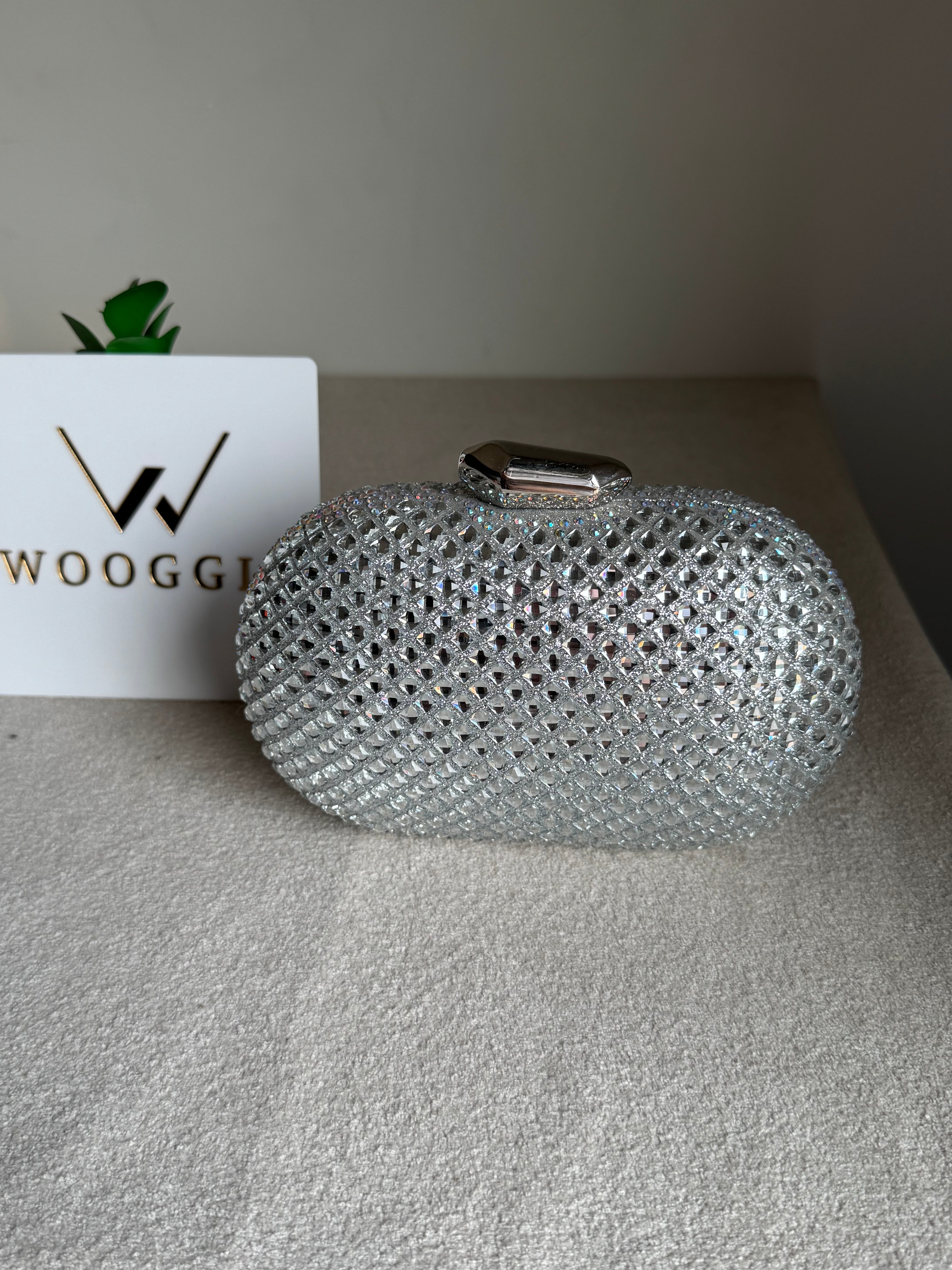 Belle Clutch Silver
