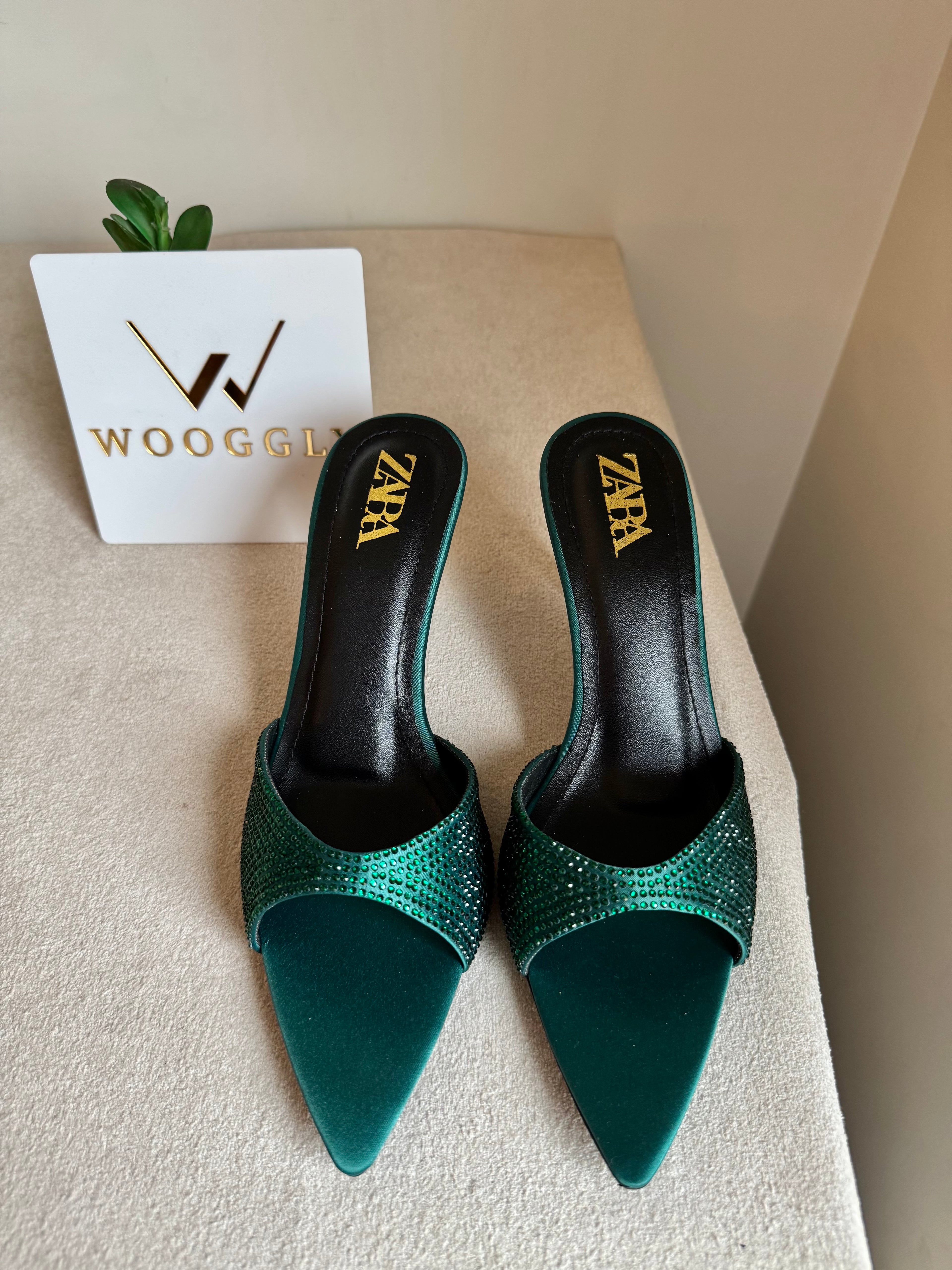 Bling Zara Heels - Green
