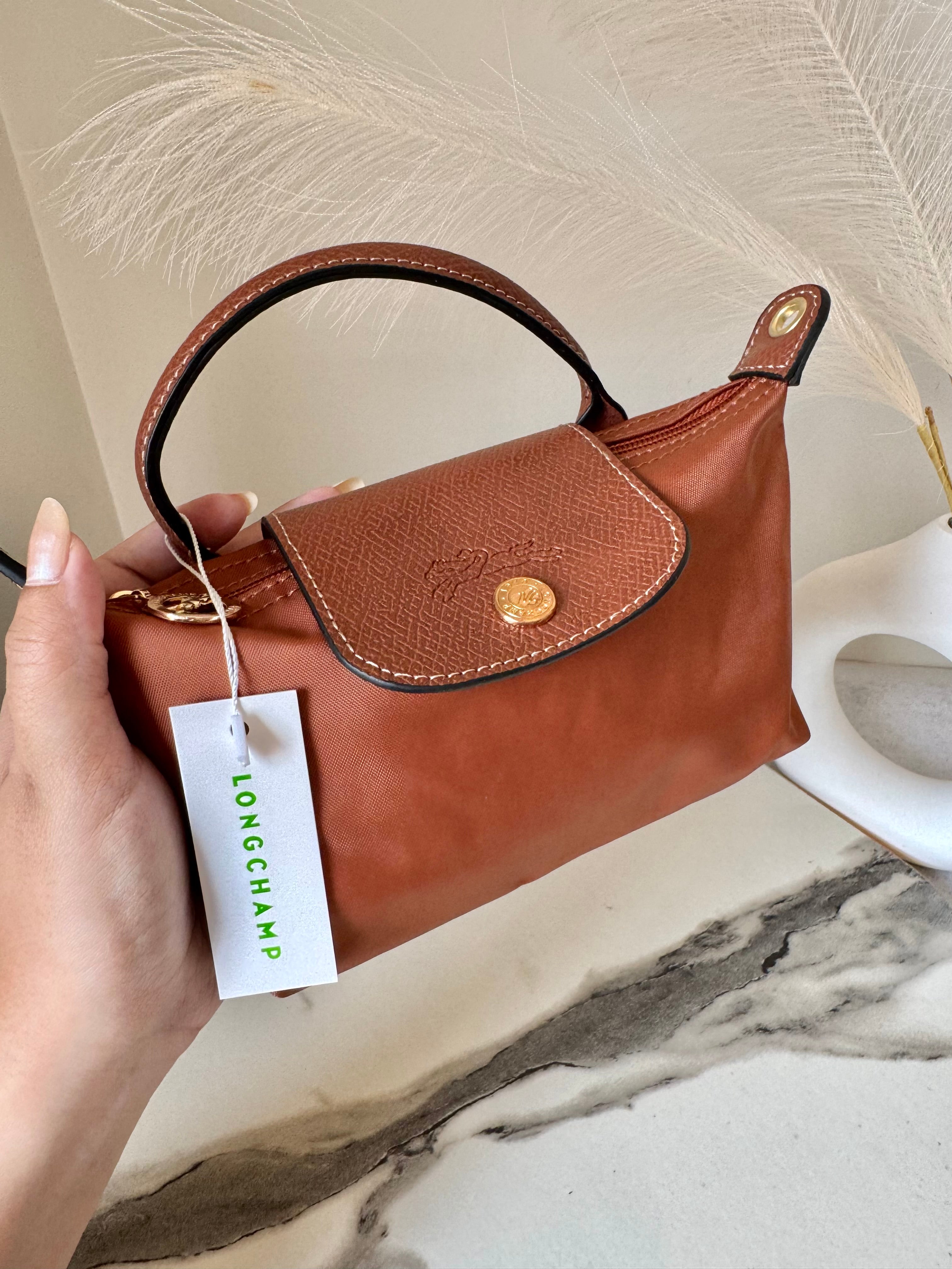 LongChamp Crossbody Bag with Strap - Rust (WITH BRAND LOGO)