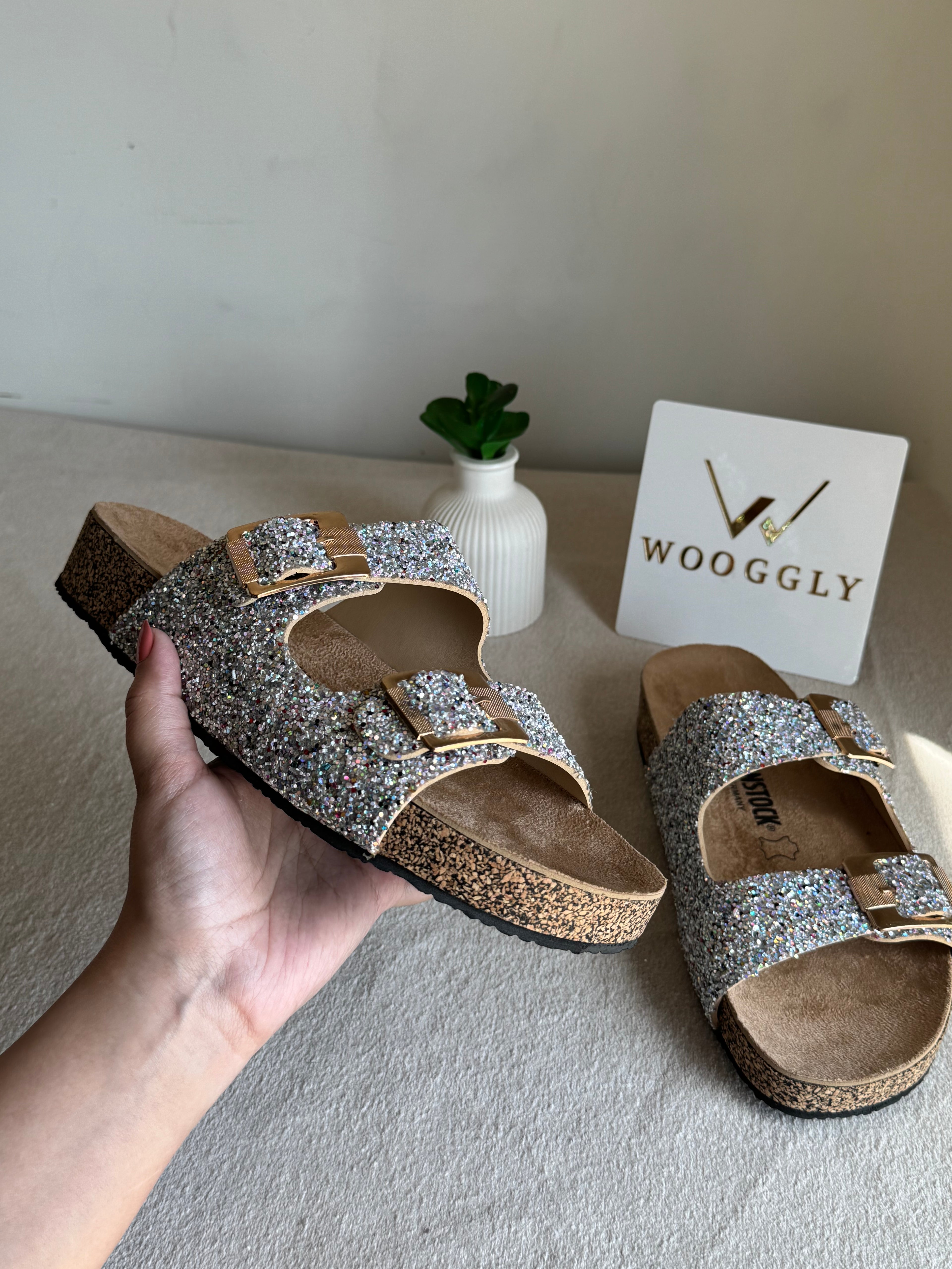 Viral Birkenstock Comfy Sandals - Glam Silver