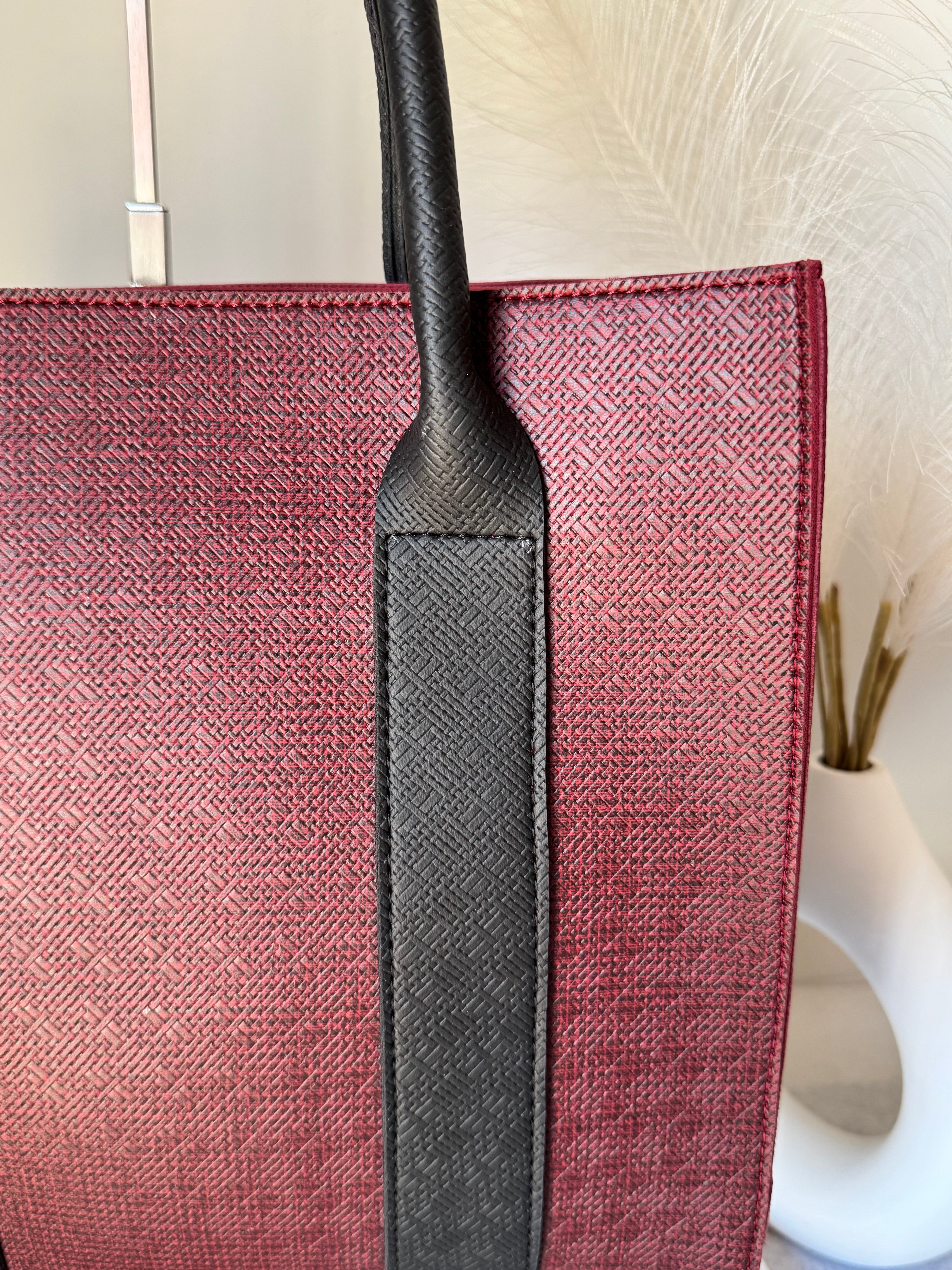 Mashion Tote with Pouch - Maroon