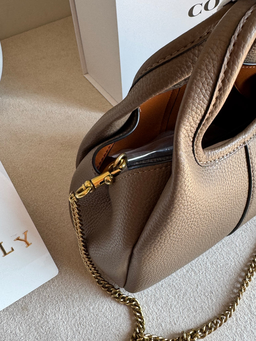 EXTREMELY PREMIUM MINI COACH Lana (Khaaki) - BOX PACKING