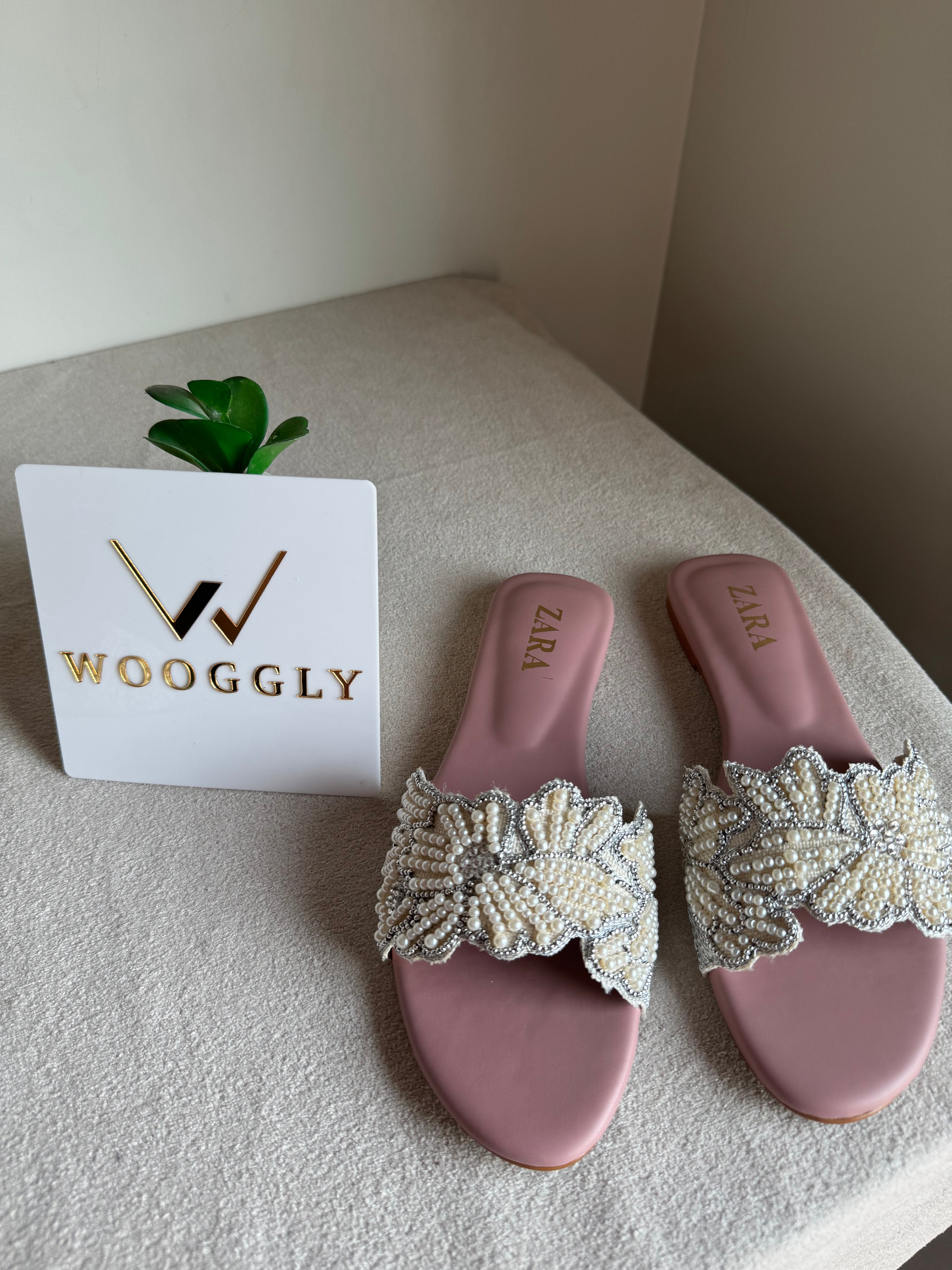 Zara Sugar Bloom Slides - Pink
