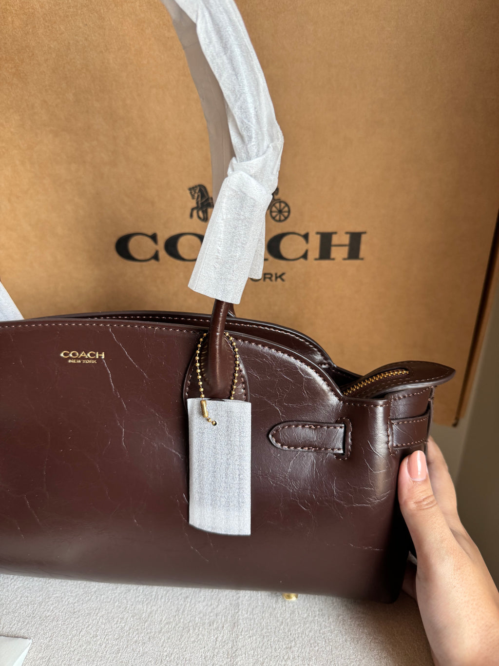 COACH Empire Bag EXTREMELY PREMIUM (Coffee) - BOX PACKING