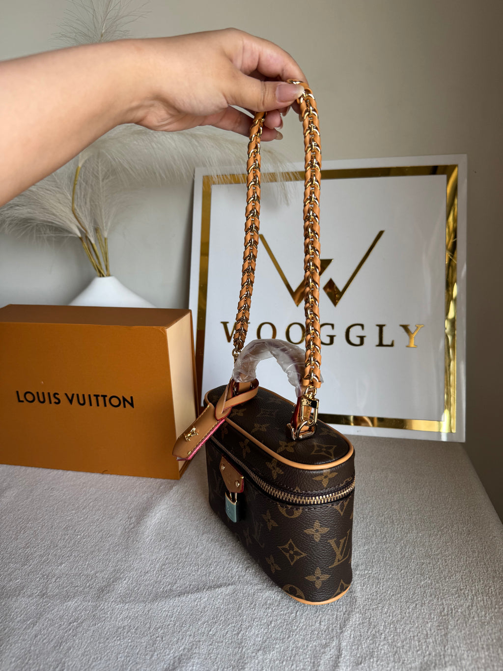 LV Bucket Bag with Strap - Brown (BOX PACKING)