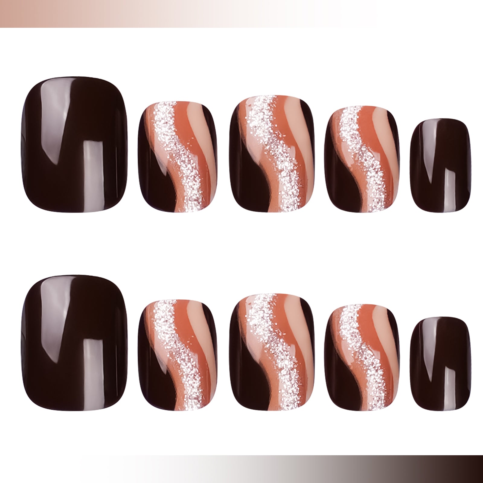 Hearty Press On Nails - 24 Pieces Complete Kit