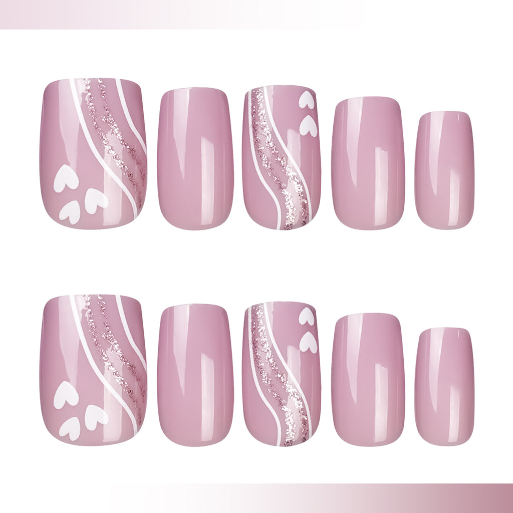 Daisy Dip Press On Nails - 24 Pieces Complete Kit