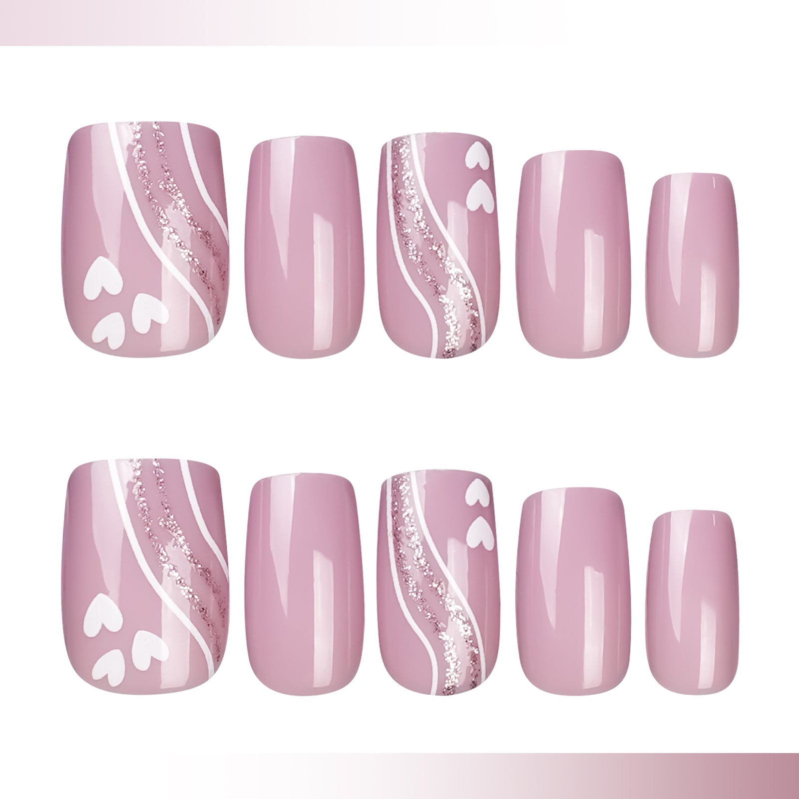 Daisy Dip Press On Nails - 24 Pieces Complete Kit