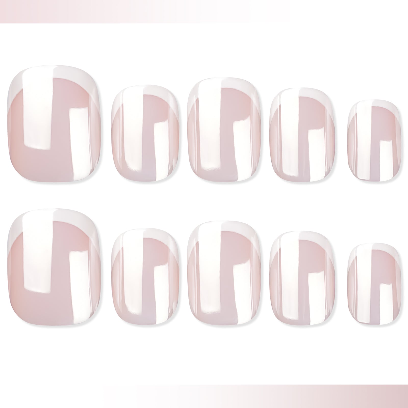 Glow with French Press On Nails - 24 Pieces Complete Kit