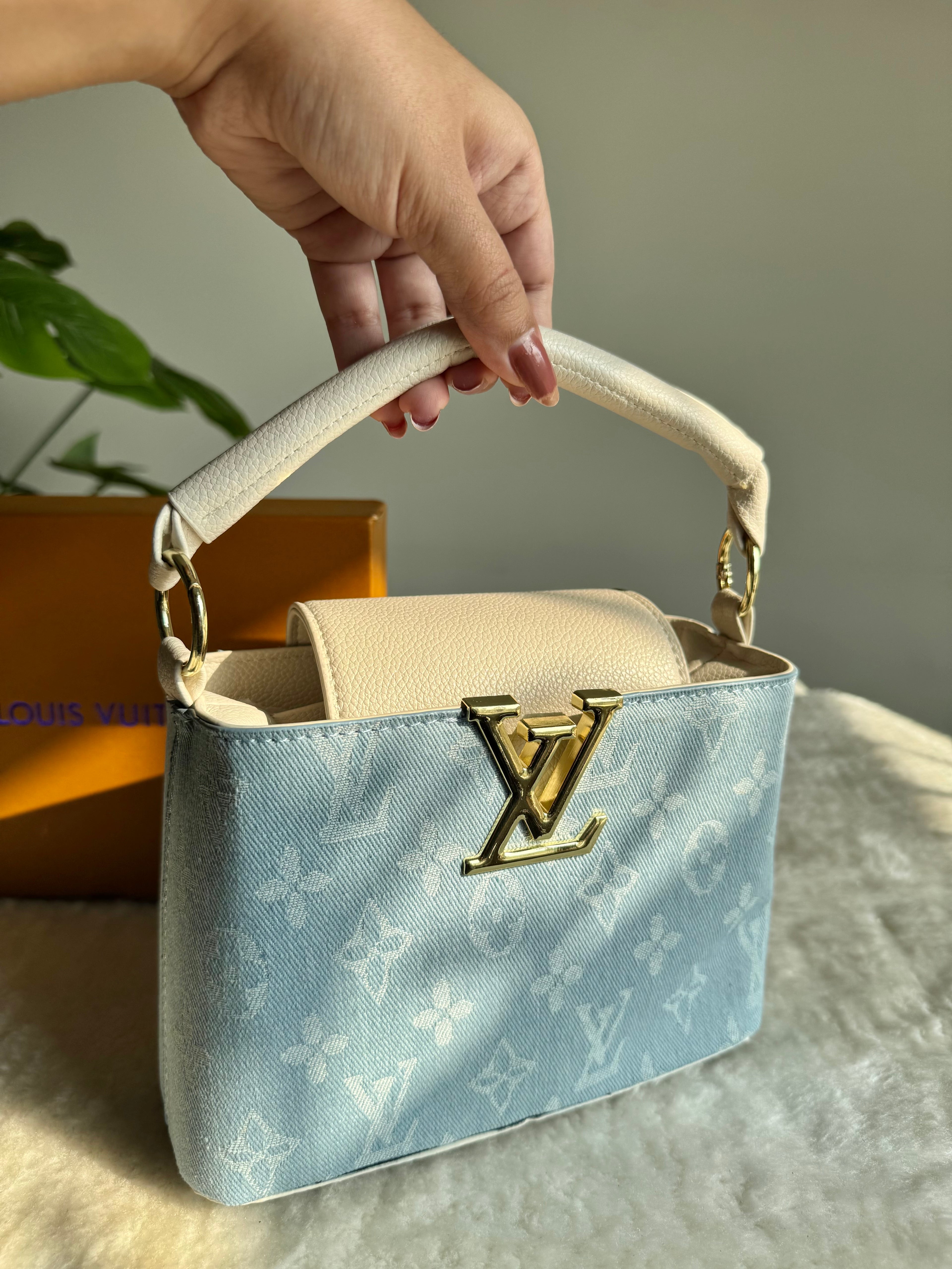 LV BAG PREMIUM QUALITY (Baby Blue) - BOX PACKING
