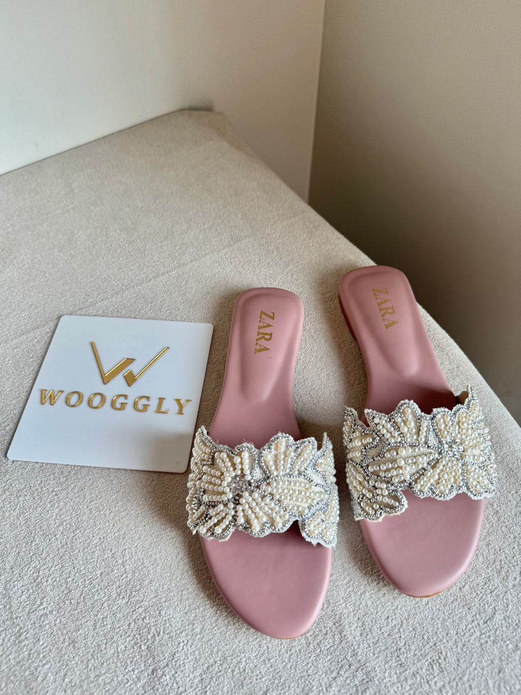 Zara Sugar Bloom Slides - Pink