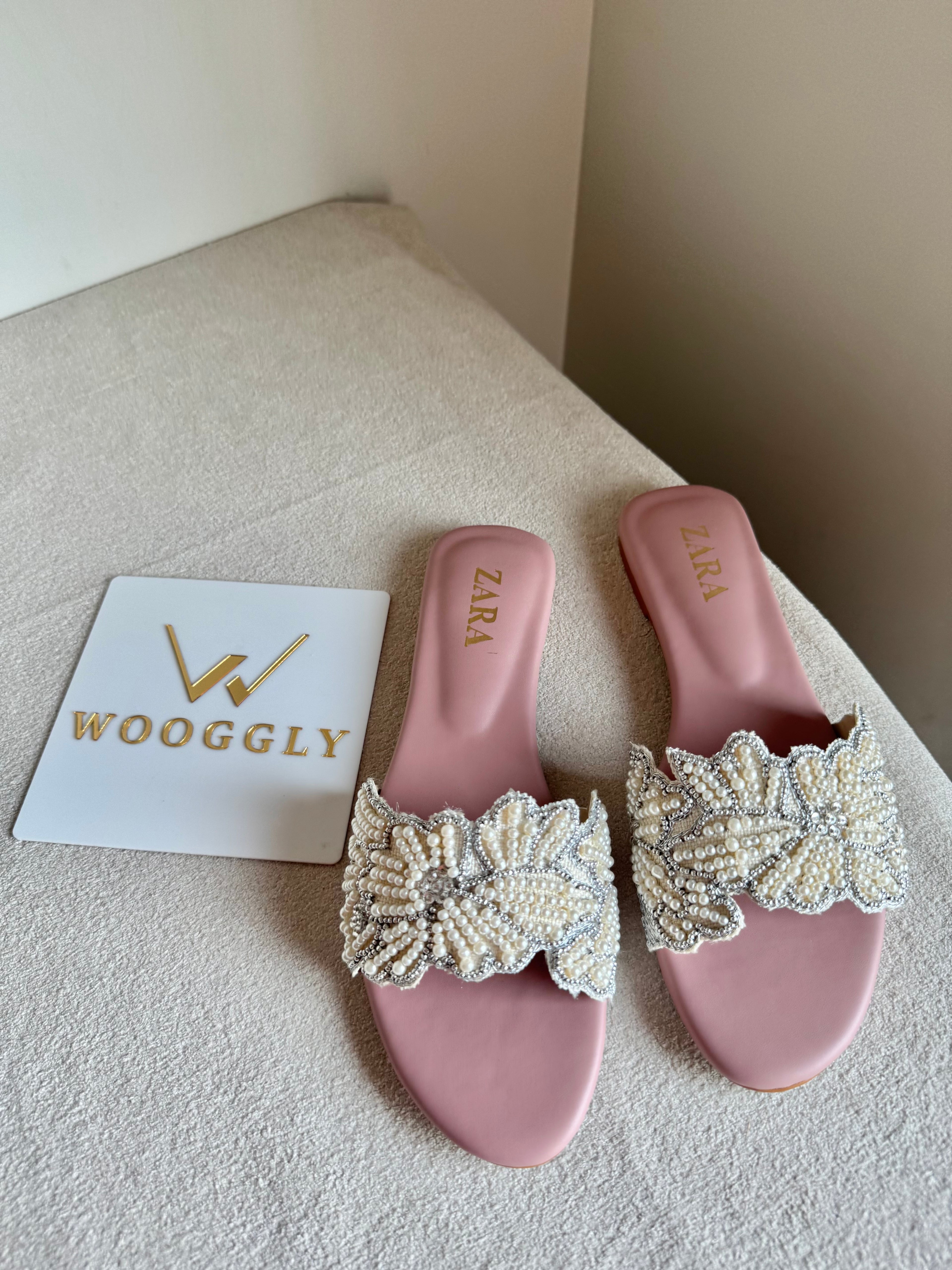 Zara Sugar Bloom Slides - Pink