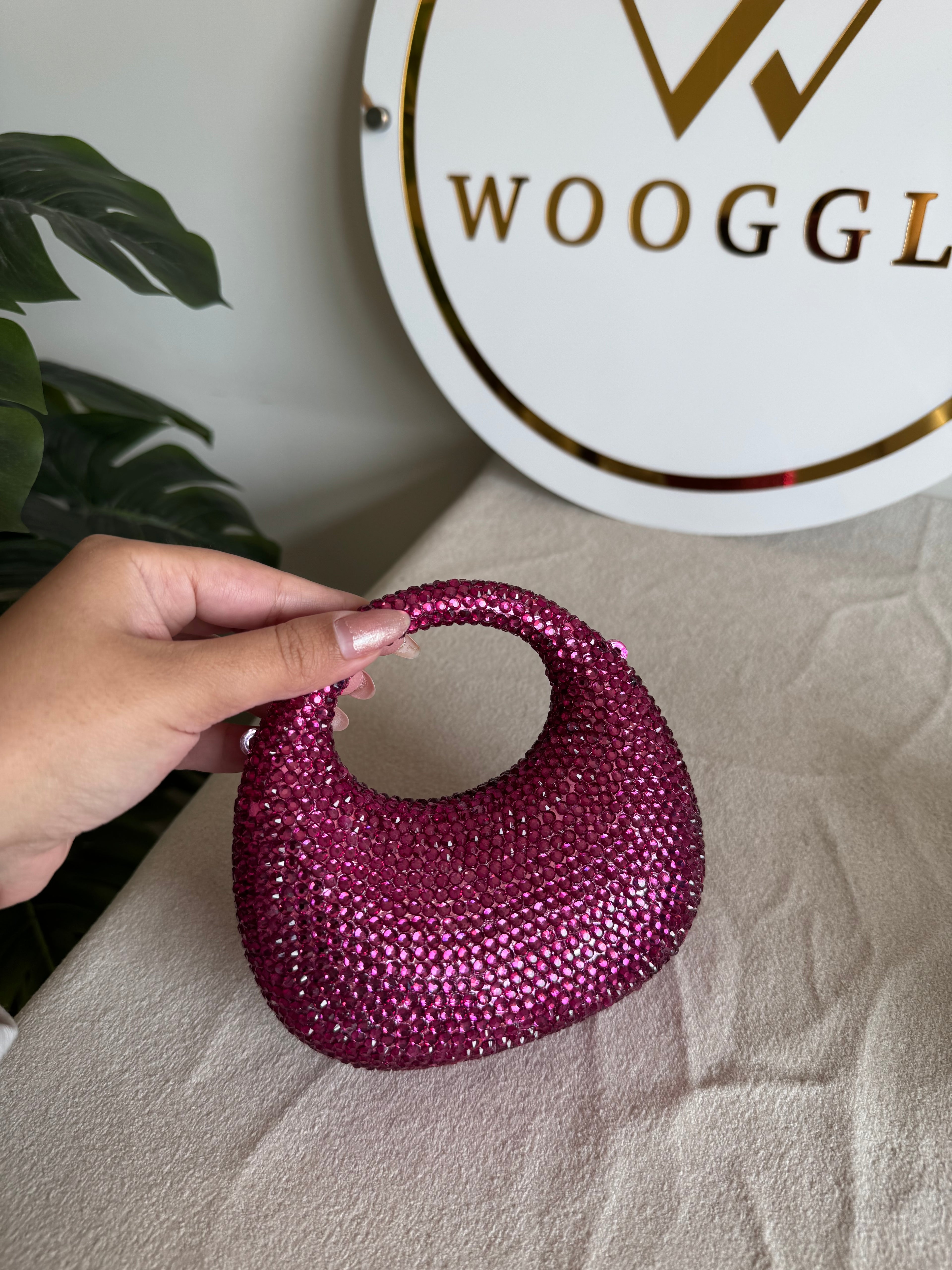 Viral Swarovski Clutch - Mini Pink