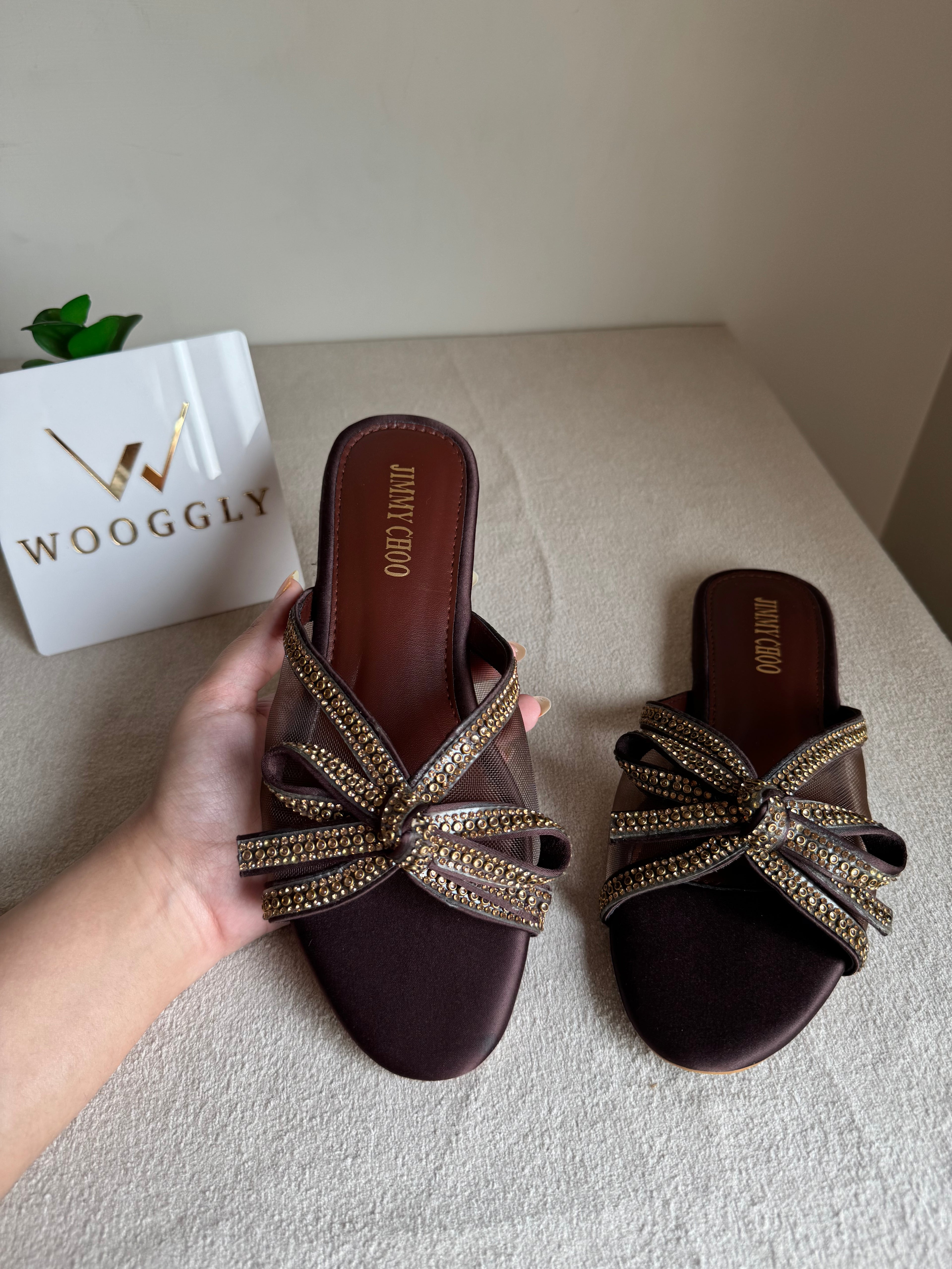 Jimmy Choo Slides - Brown