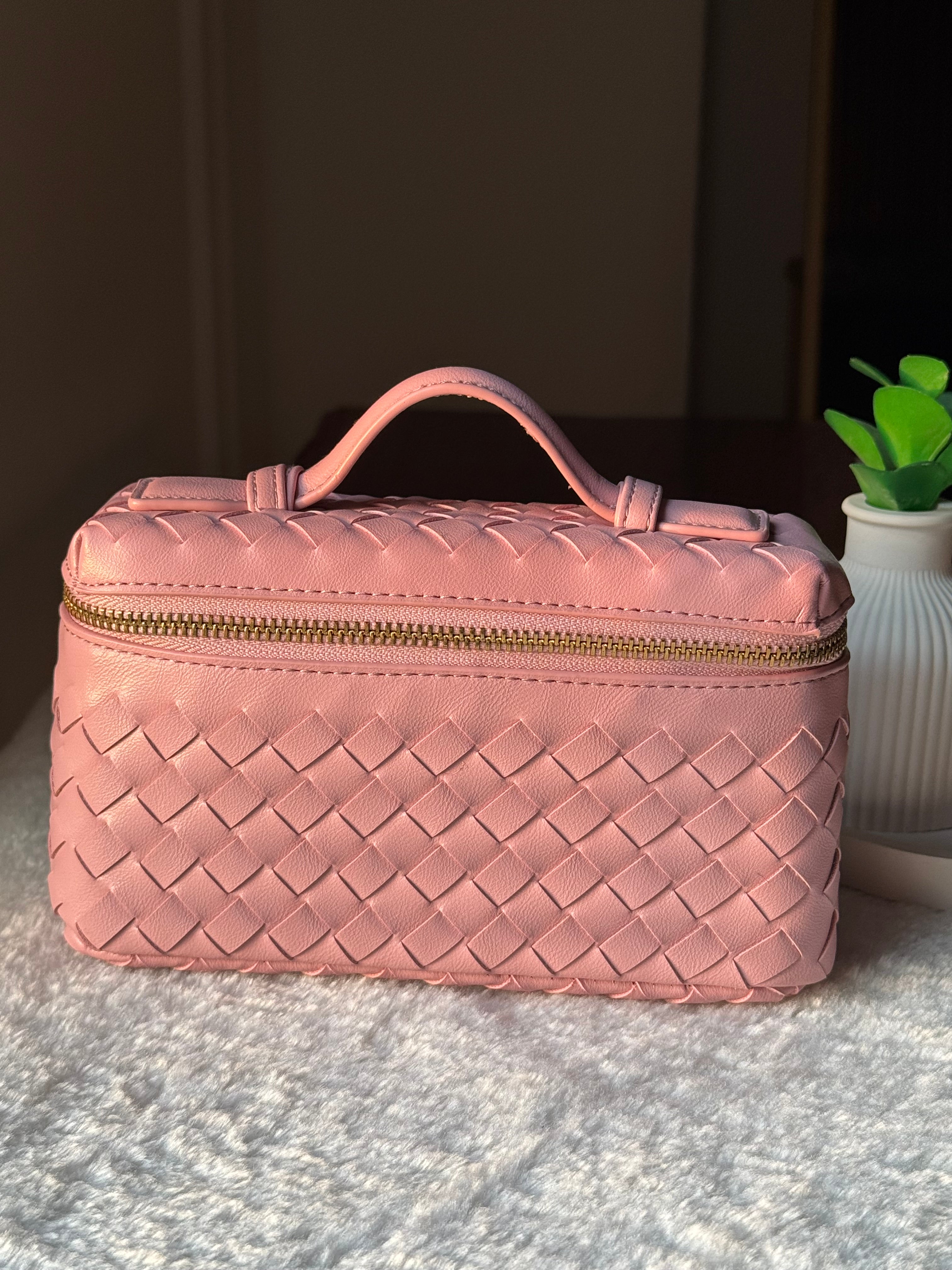 JW Pie Woven Bag with Long Strap (Pink)