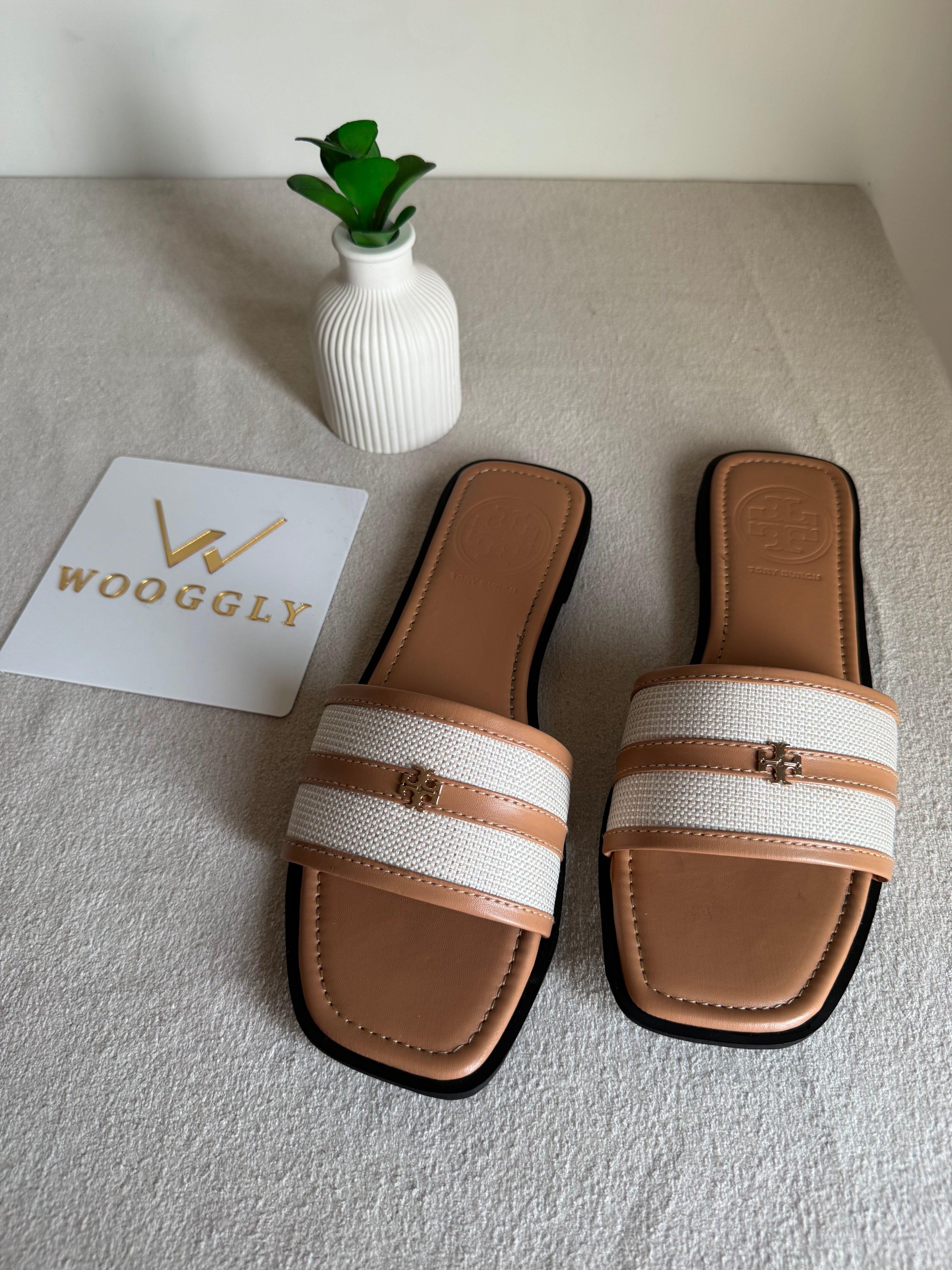 Tory Burch Elara Slides - Bleige