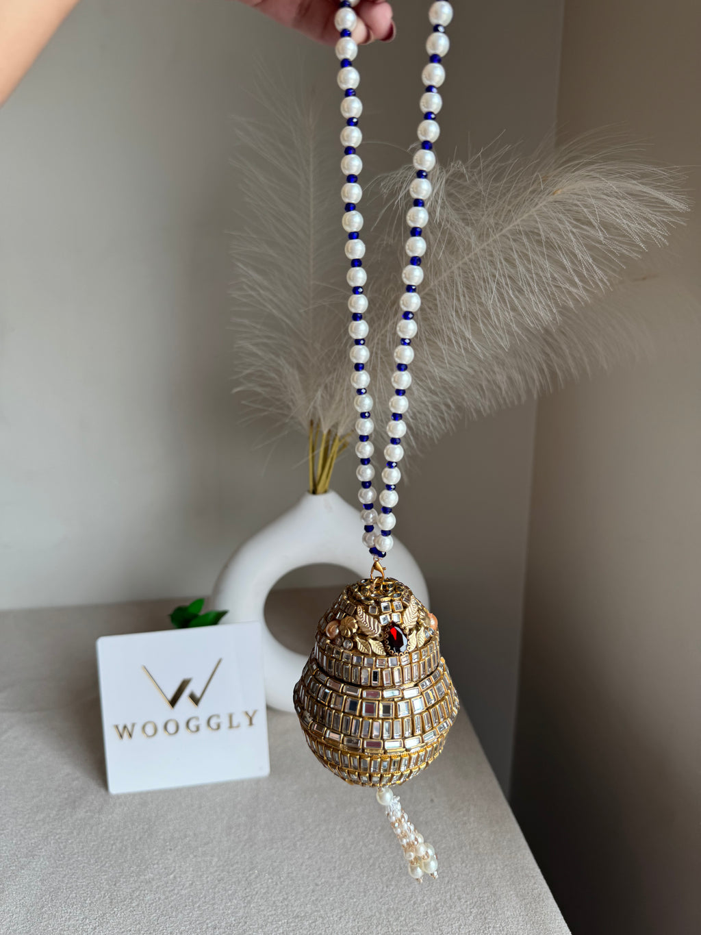 Turkish Potli - Kundan Maroon
