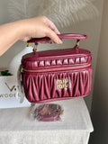 Miu Miu Quilted Crossbody Bag - Maroon