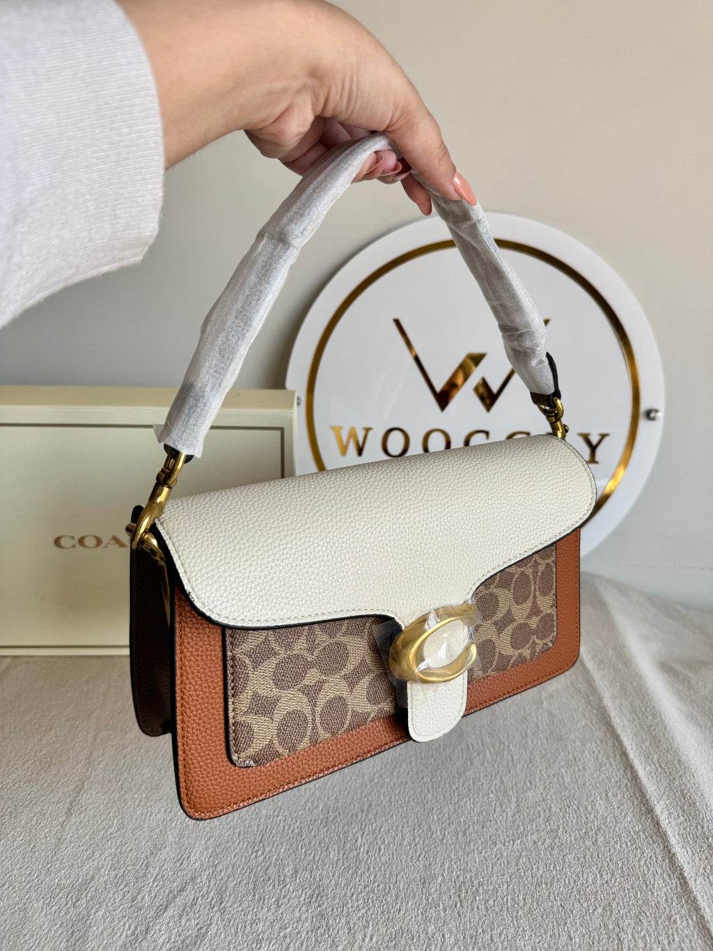 COACH TABBY EXCLUSIVE (Brown & Cream) - BOX PACKING