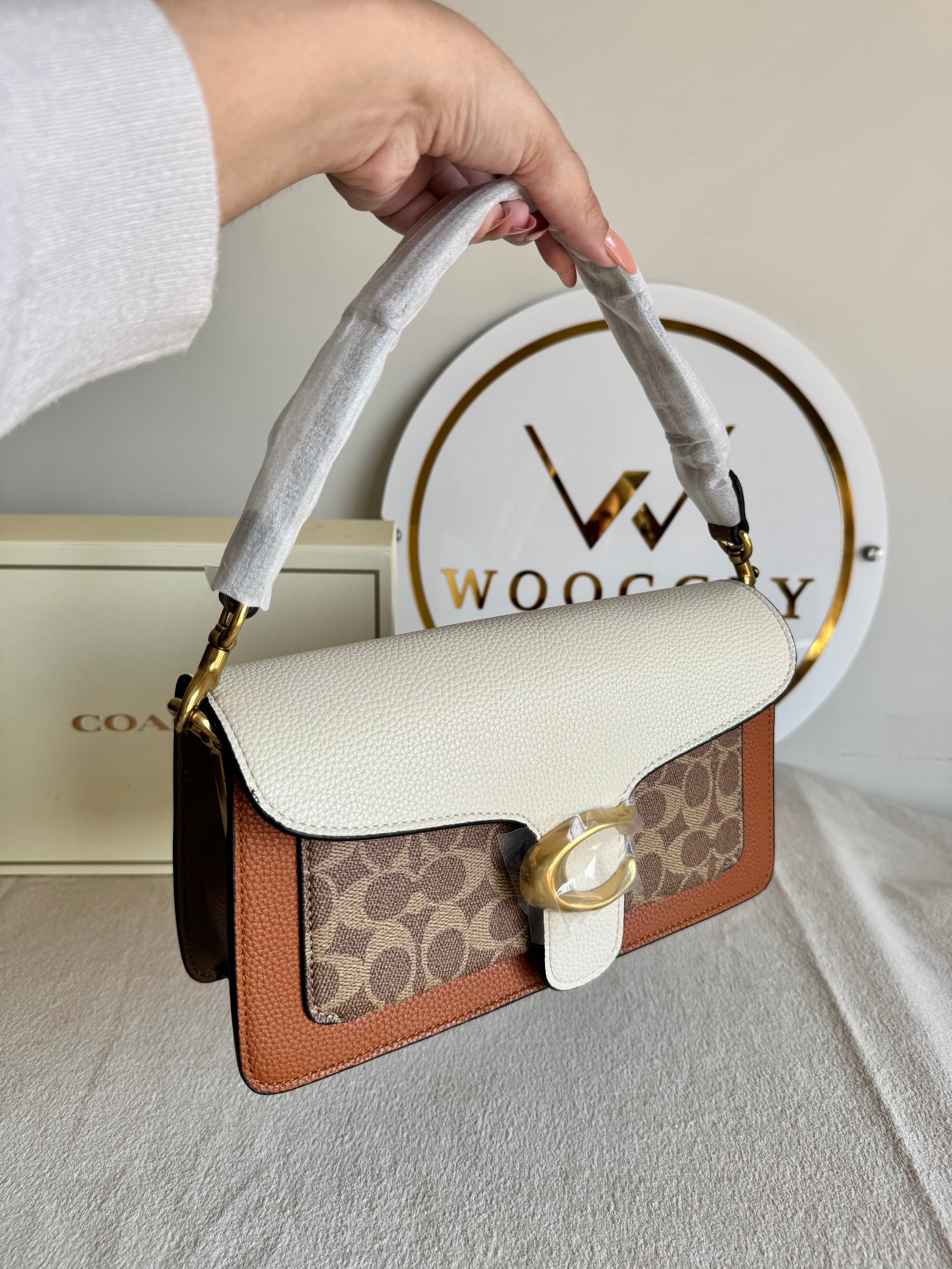 COACH TABBY EXCLUSIVE (Brown & Cream) - BOX PACKING