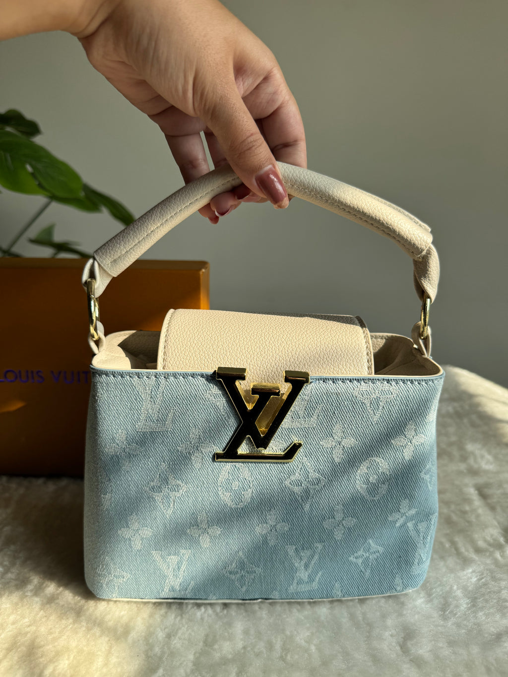LV BAG PREMIUM QUALITY (Baby Blue) - BOX PACKING