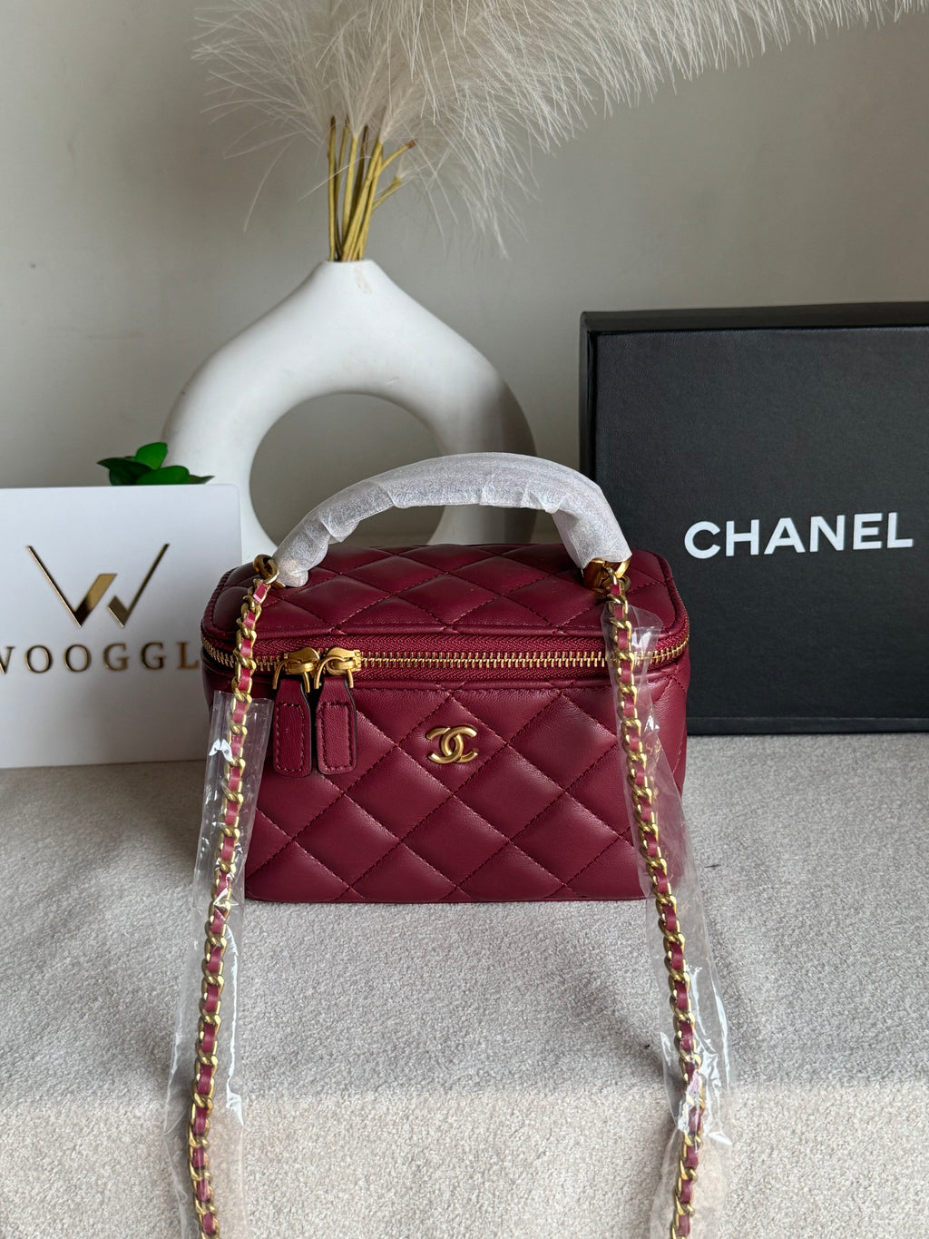 CH Mini Box Bag - Maroon