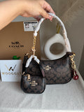 COACH Teri Gift Box with Baby Teri Charm & Coach Cherry Charm - Signature Brown