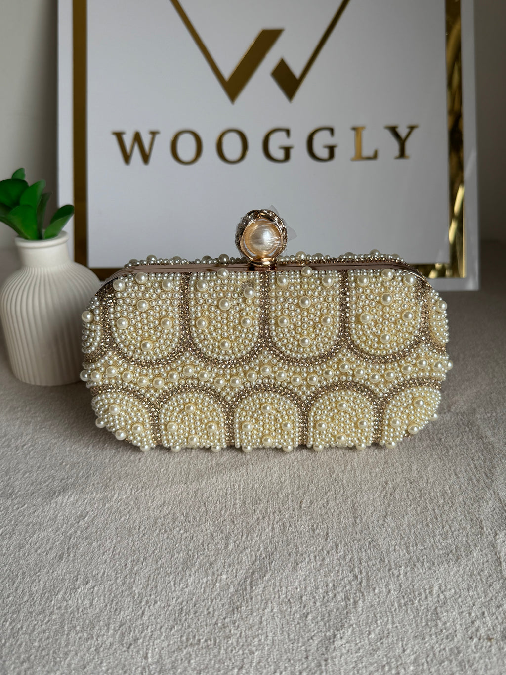 Satin Pearl Clutch