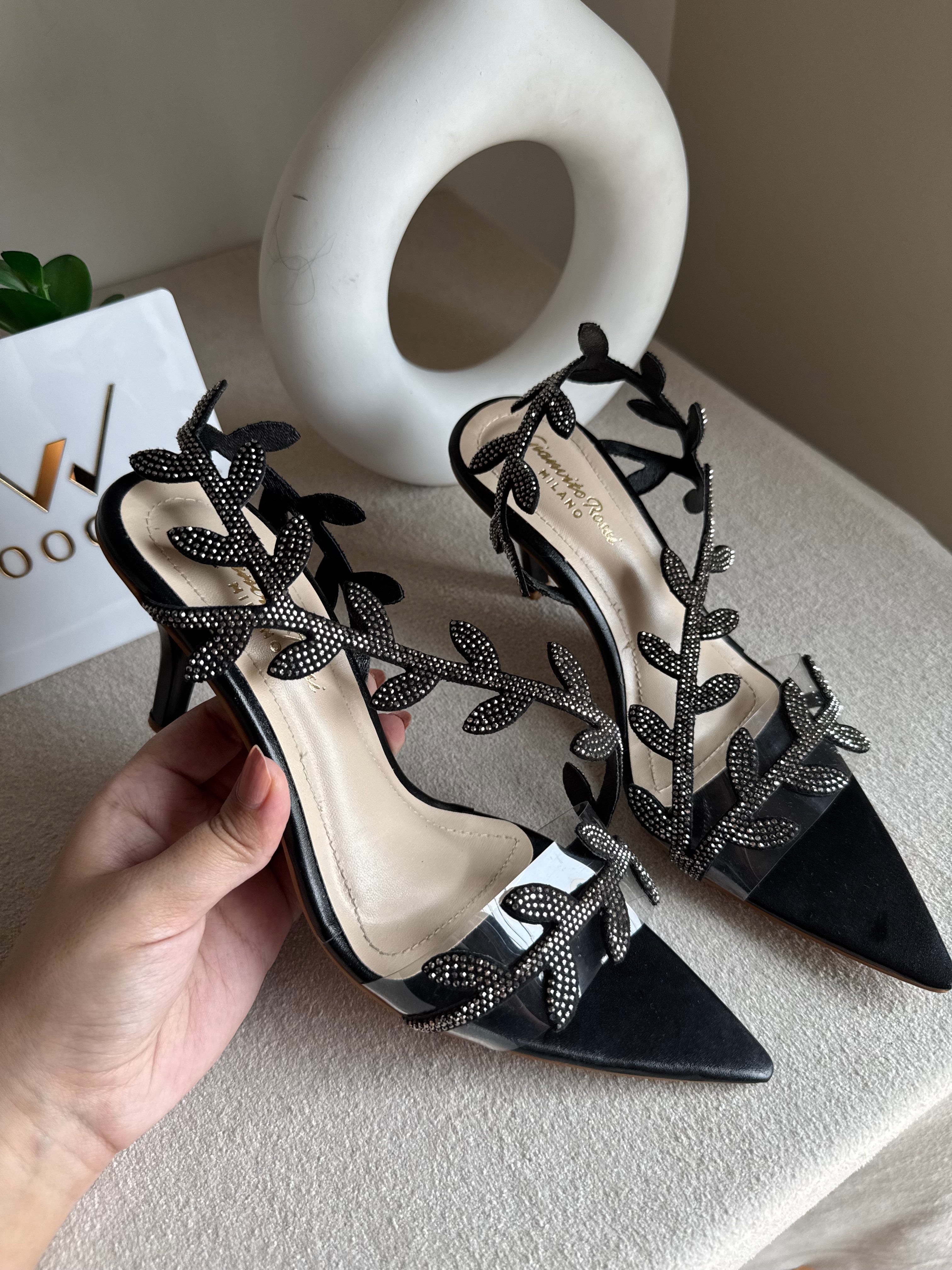 Gianvitto Rossi Heels Glitter Black