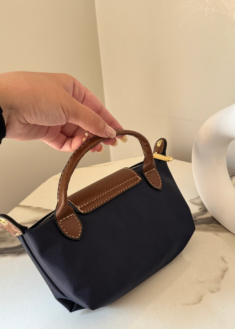 Longchamp Crossbody Bag with Strap - Small Blue (NO LOGO)