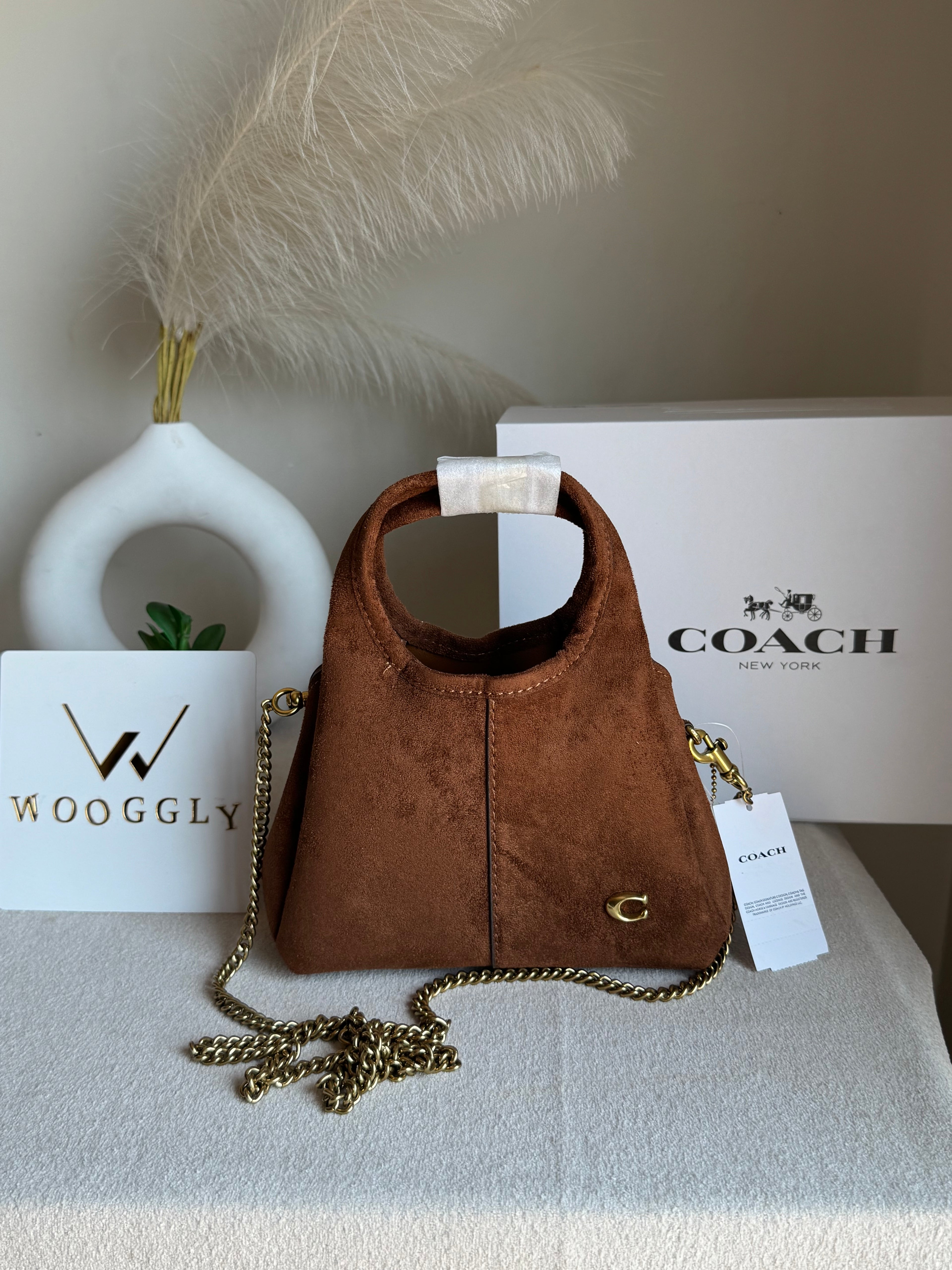 EXTREMELY PREMIUM MINI COACH Lana (Suede Brown) - BOX PACKING