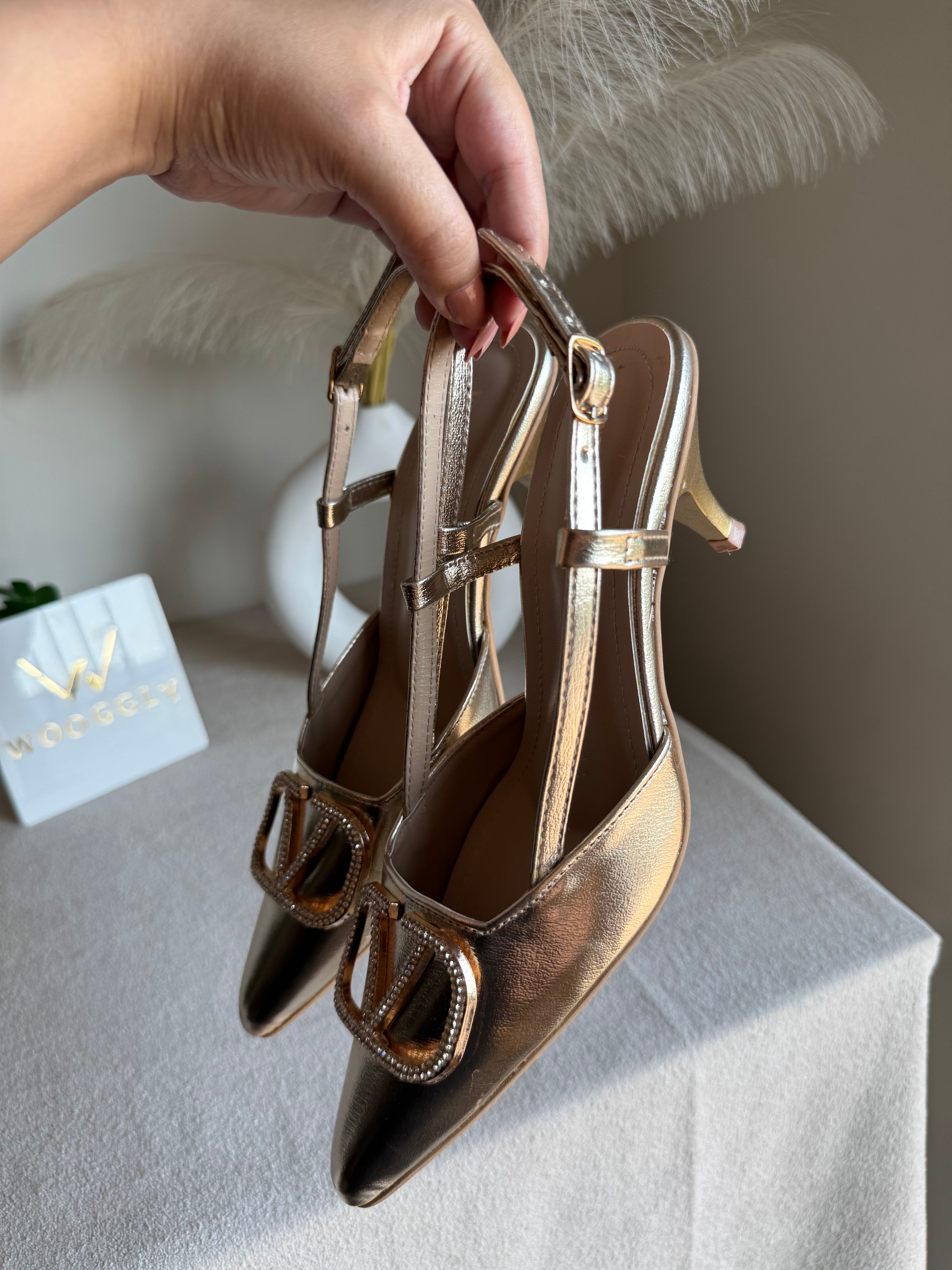 Essential Valentino Champagne Heels