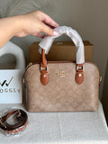 COACH PREMIUM Hand Bag (Apricot Brown) BOX PACKING