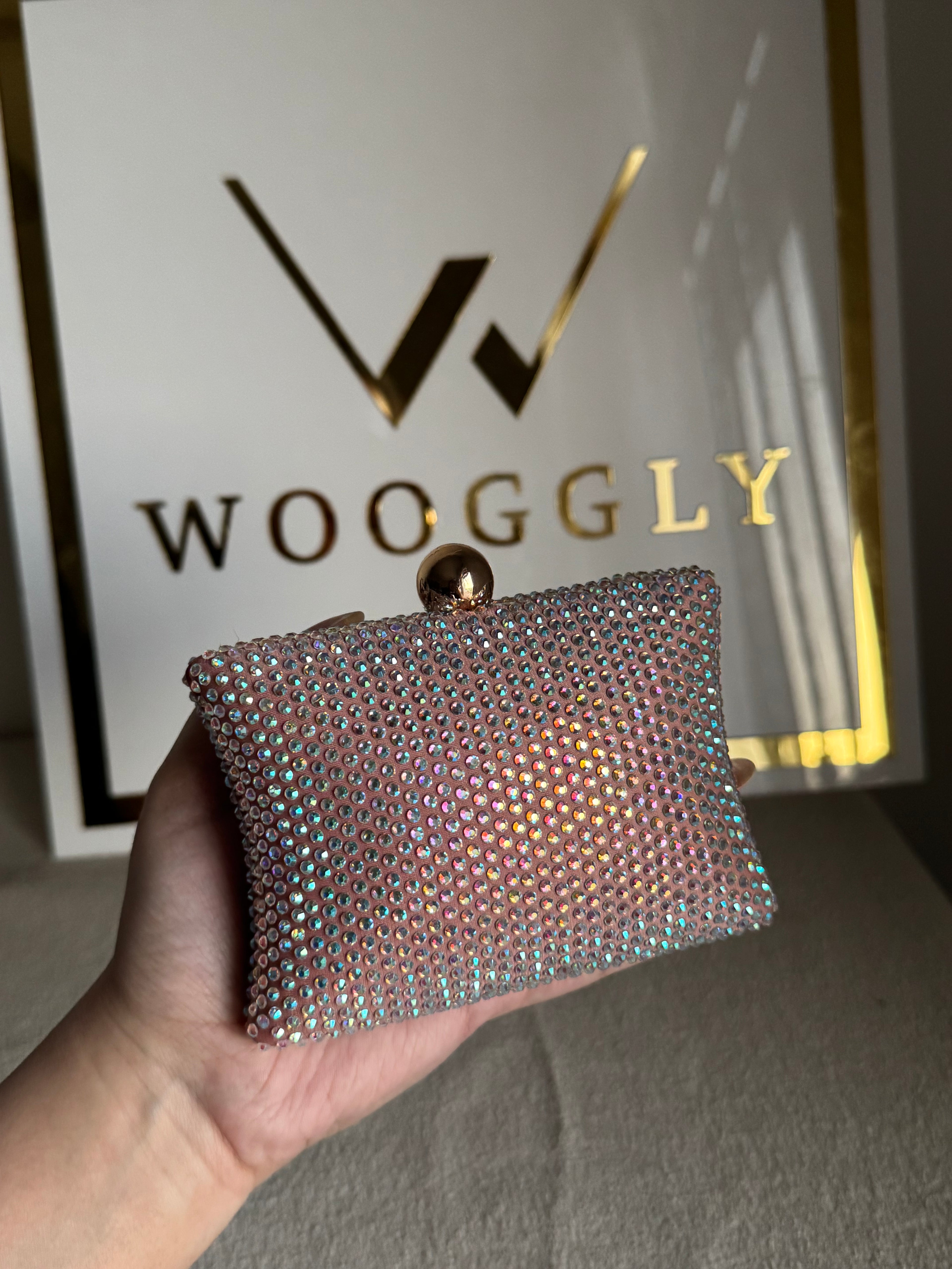 Muse Swarovski Clutch - Peach