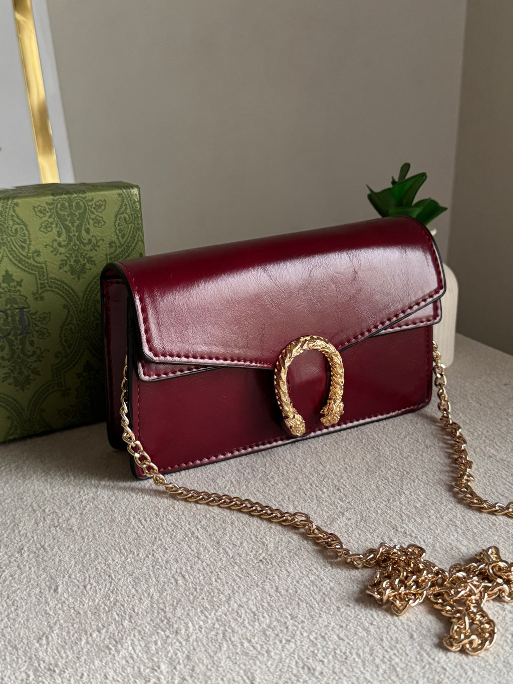 Viral Mini Gucci Bag Maroon - Box Packing